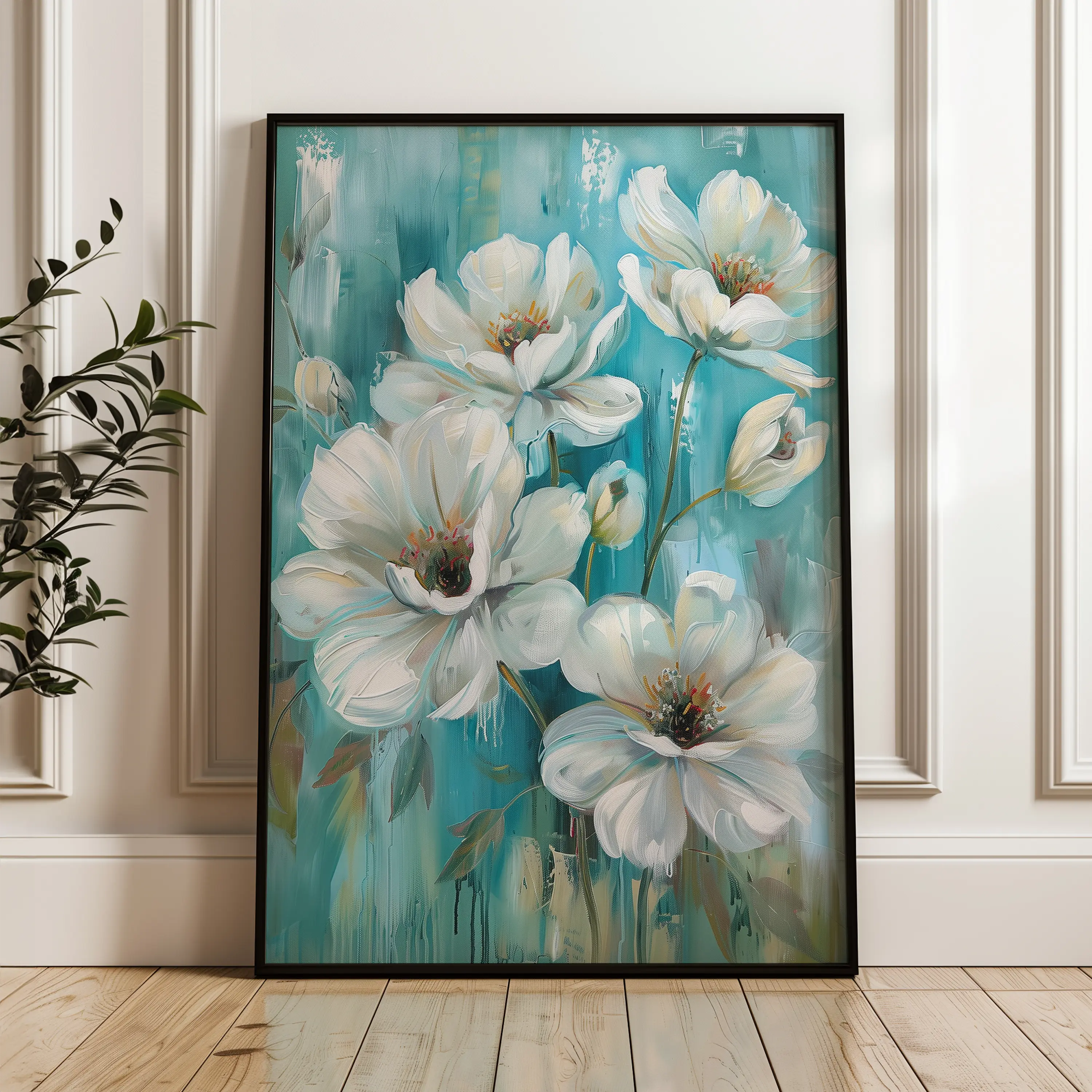 Floral Canvas Wall Art WAD339-F 90 x 60 cm / Stretched on hidden frame