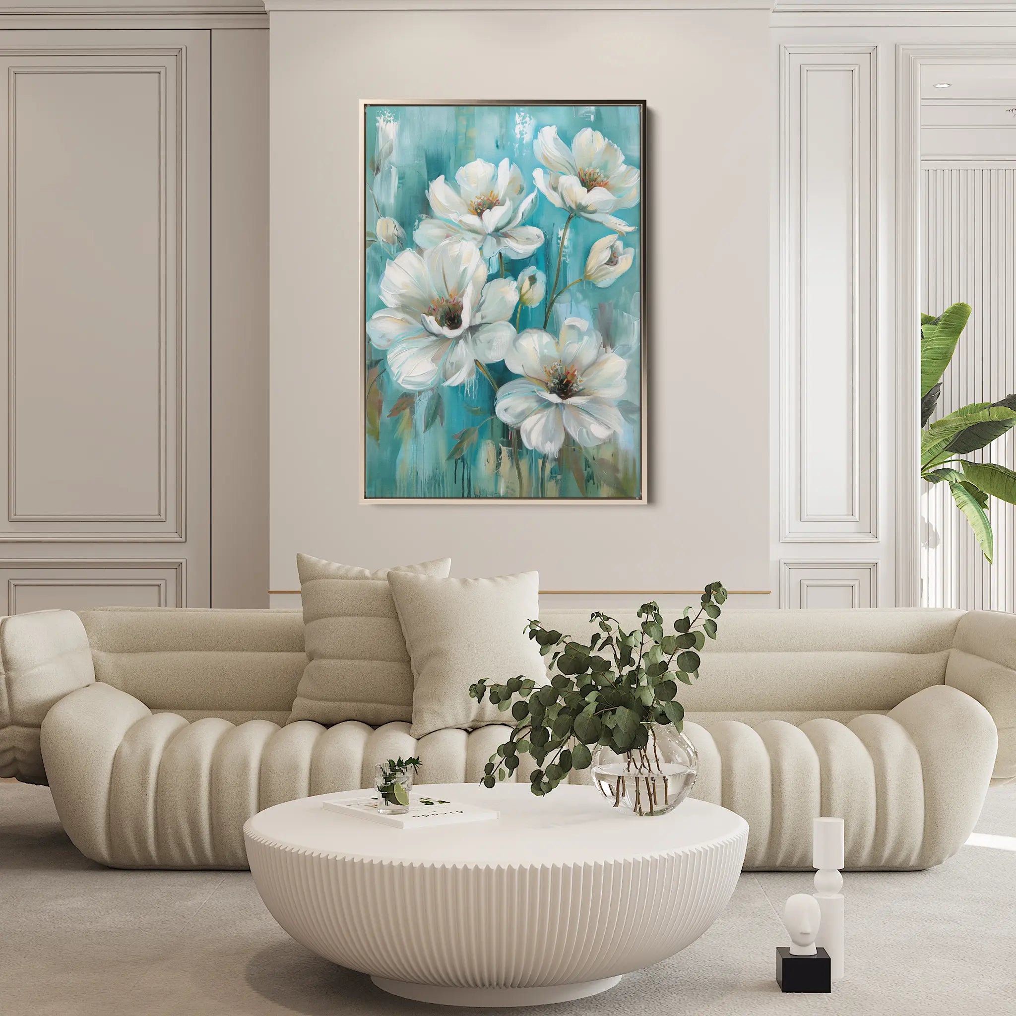 Floral Canvas Wall Art WAD339-F 90 x 60 cm / Stretched on hidden frame