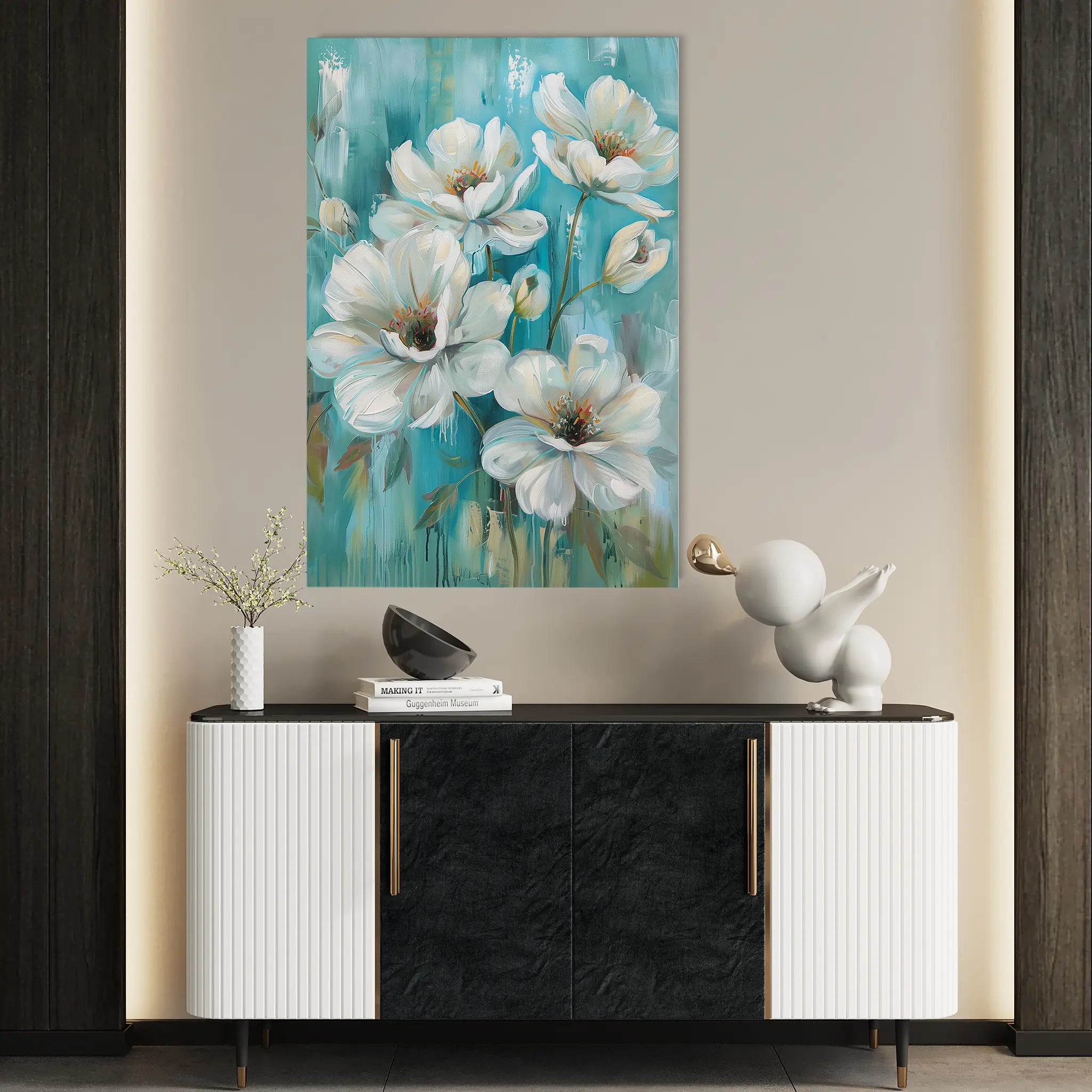 Floral Canvas Wall Art WAD339-F 90 x 60 cm / Stretched on hidden frame