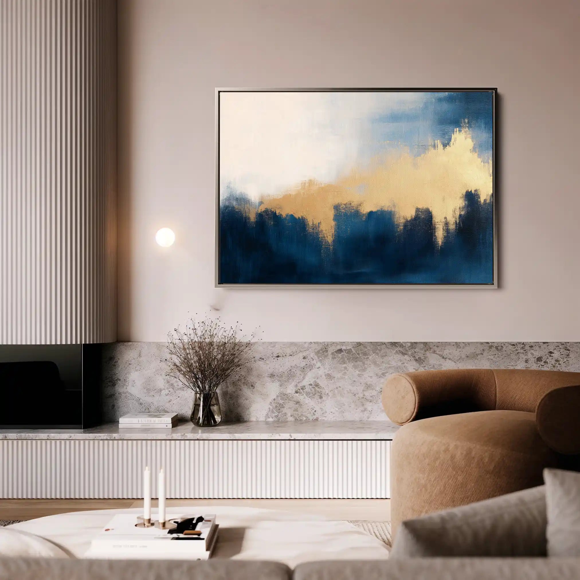 Abstract Canvas Wall Art WAD340-A 90 x 60 cm / Stretched on hidden frame