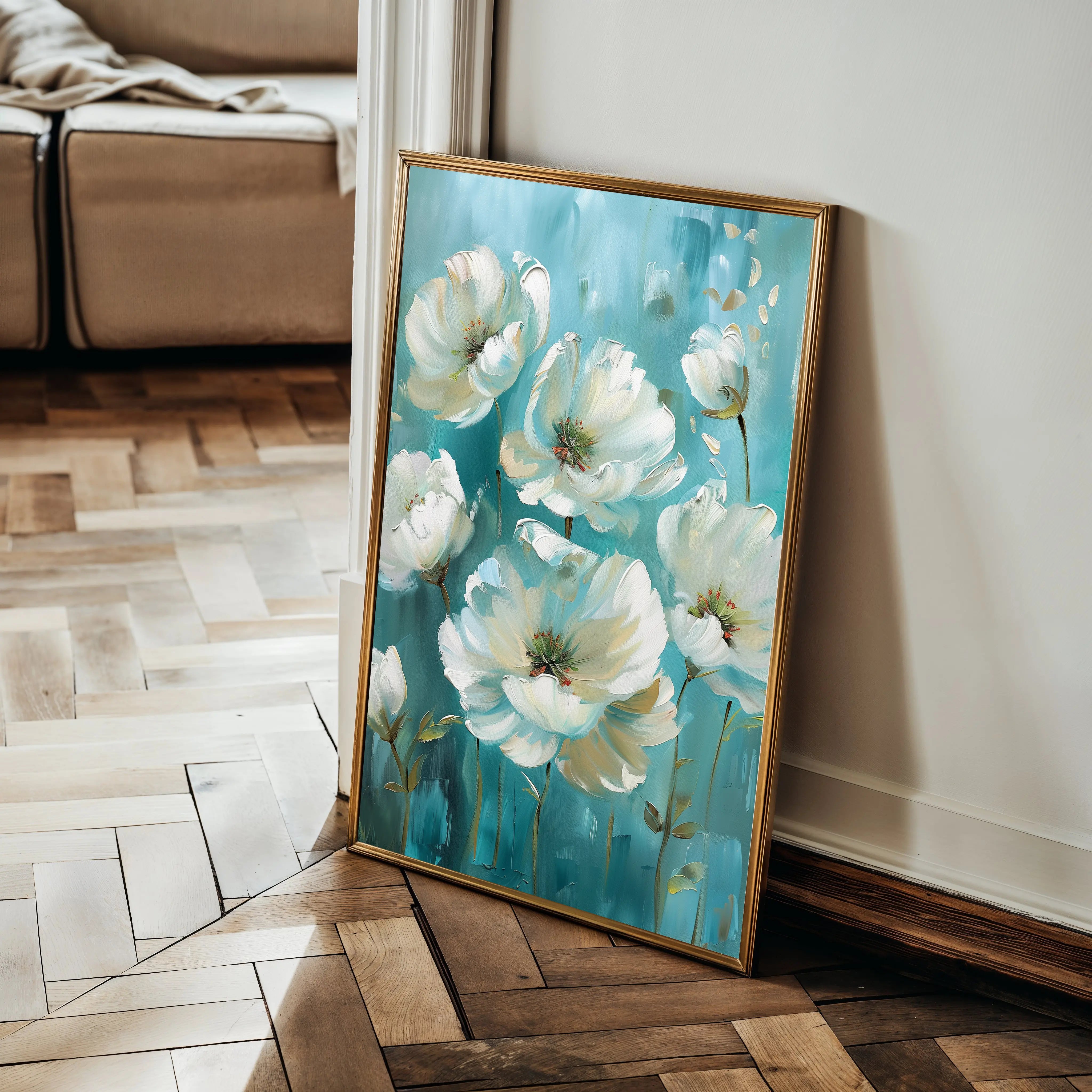 Floral Canvas Wall Art WAD340-F 90 x 60 cm / Stretched on hidden frame