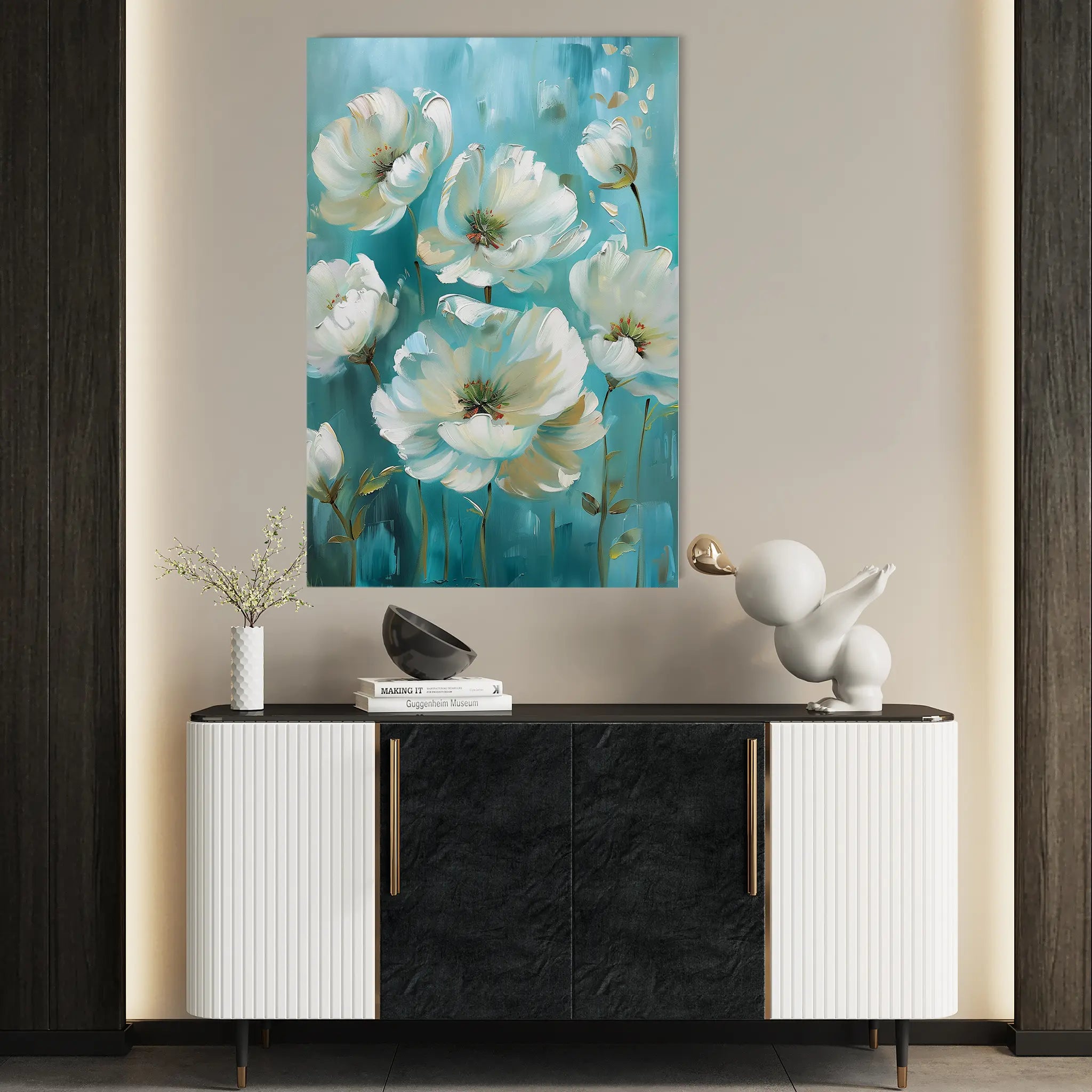 Floral Canvas Wall Art WAD340-F 90 x 60 cm / Stretched on hidden frame