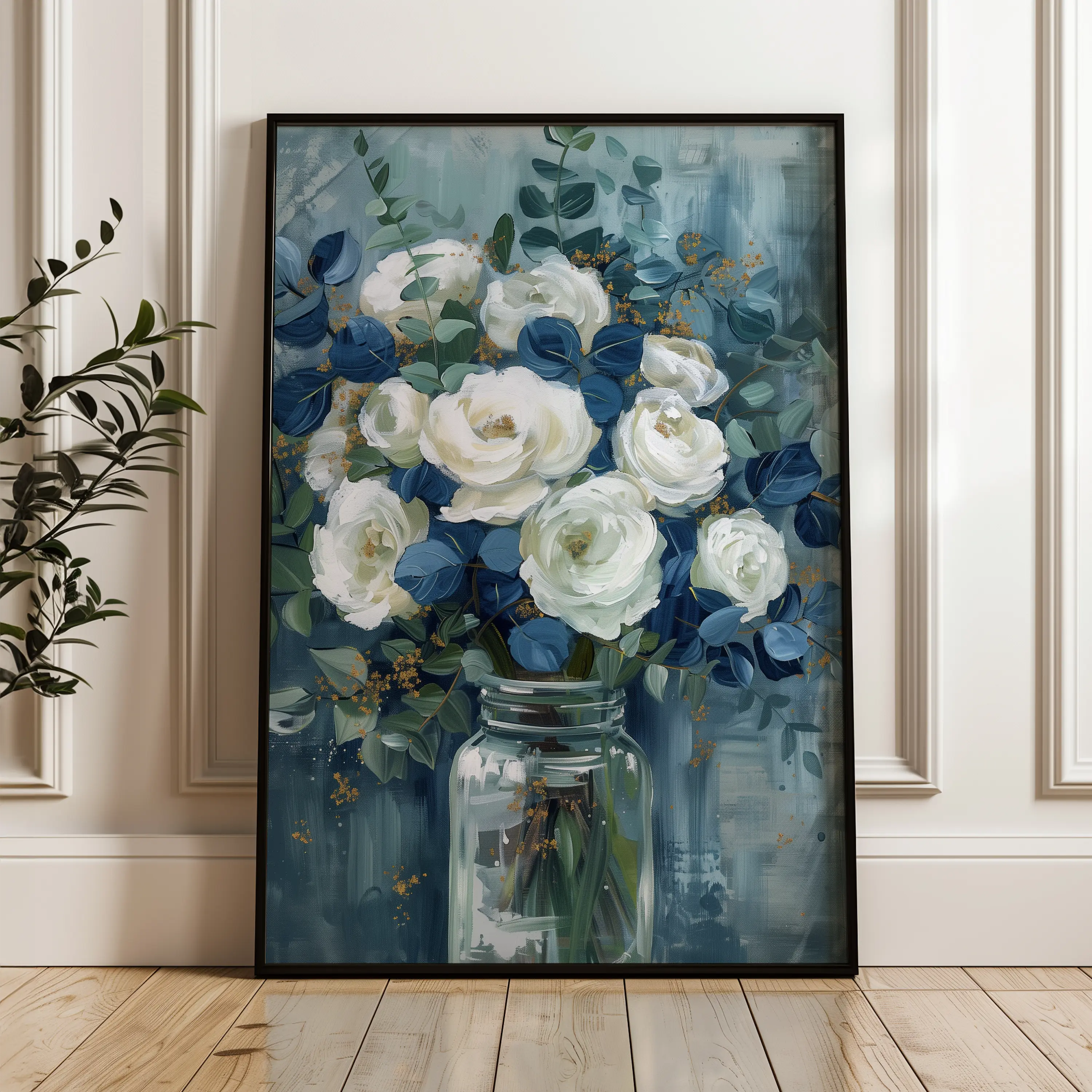 Floral Canvas Wall Art WAD341-F 90 x 60 cm / Stretched on hidden frame