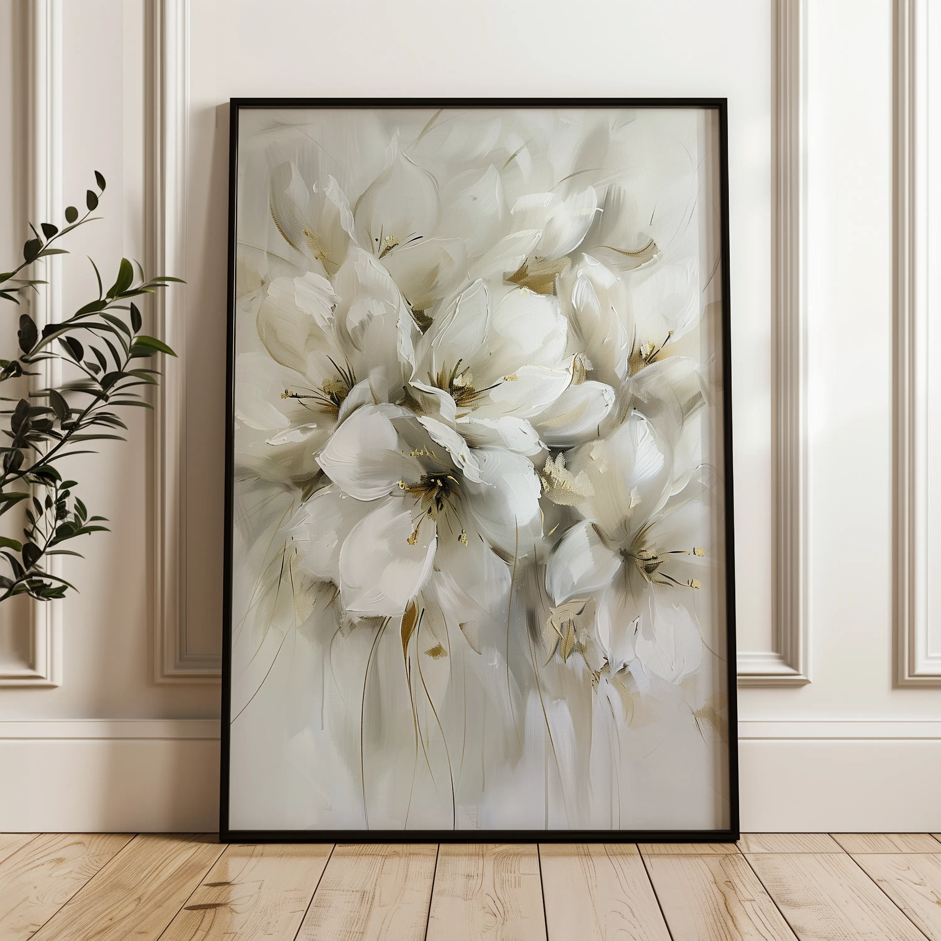 Floral Canvas Wall Art WAD344-F 90 x 60 cm / Stretched on hidden frame