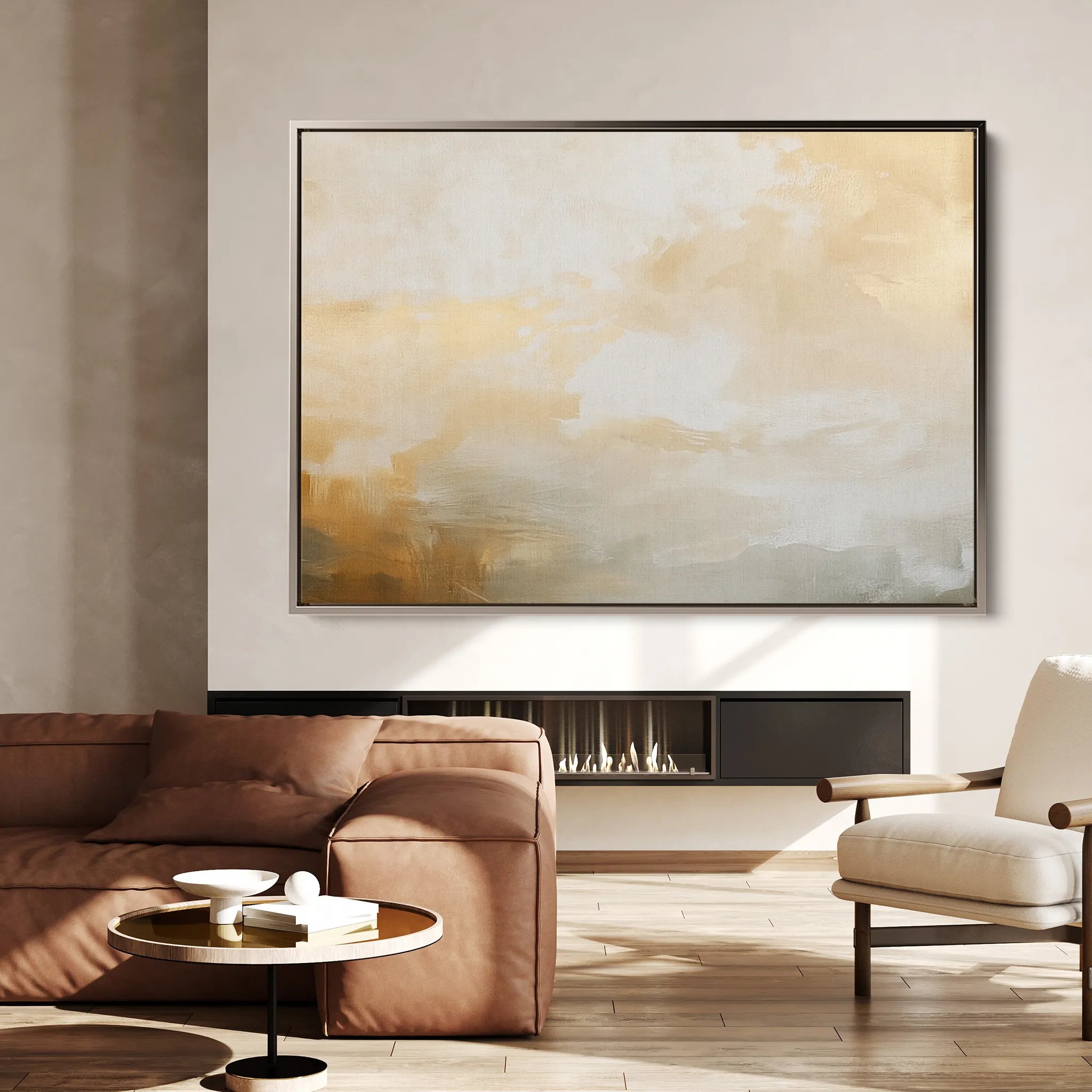 Abstract Canvas Wall Art WAD347-A 90 x 60 cm / Stretched on hidden frame