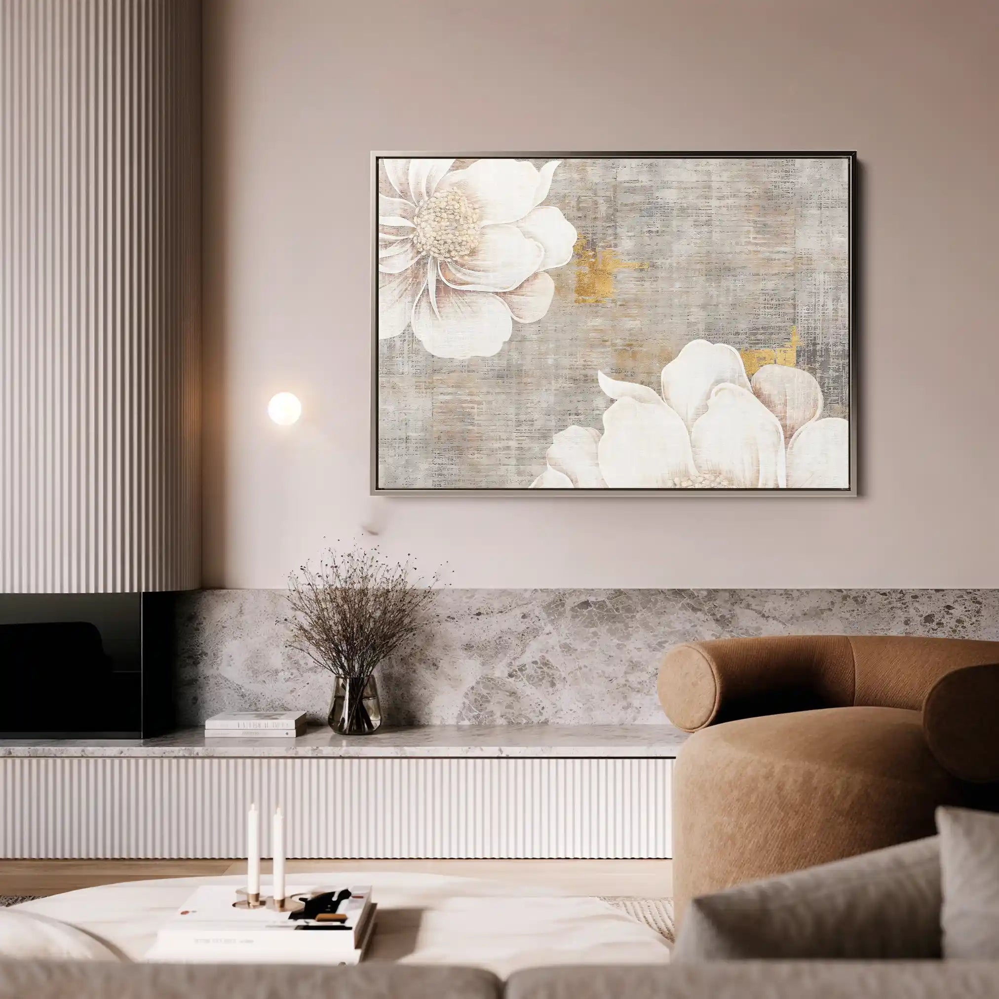 Floral Canvas Wall Art WAD347-F 90 x 60 cm / Stretched on hidden frame