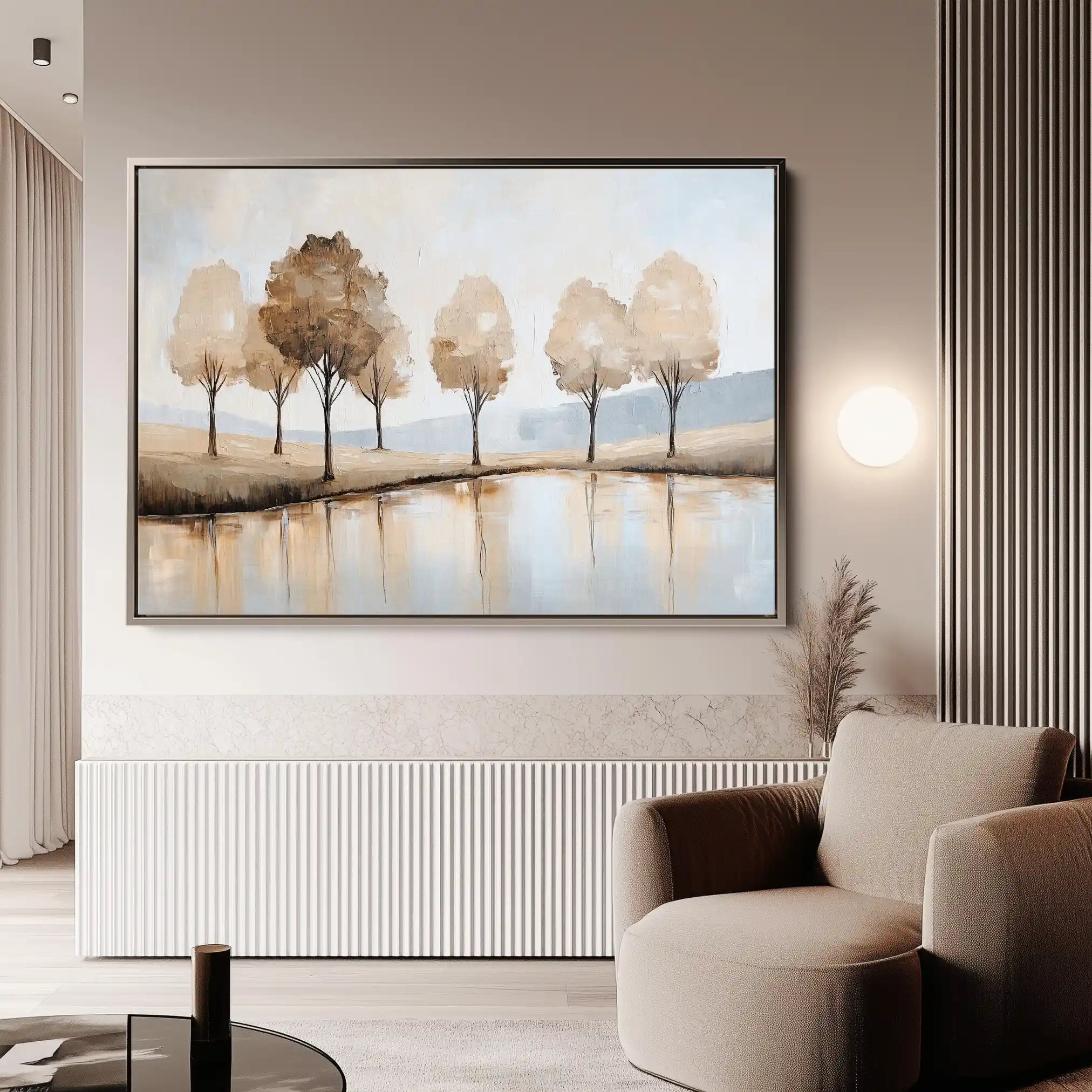 Landscape 347 Canvas Art 90 x 60 cm / Stretched on hidden frame
