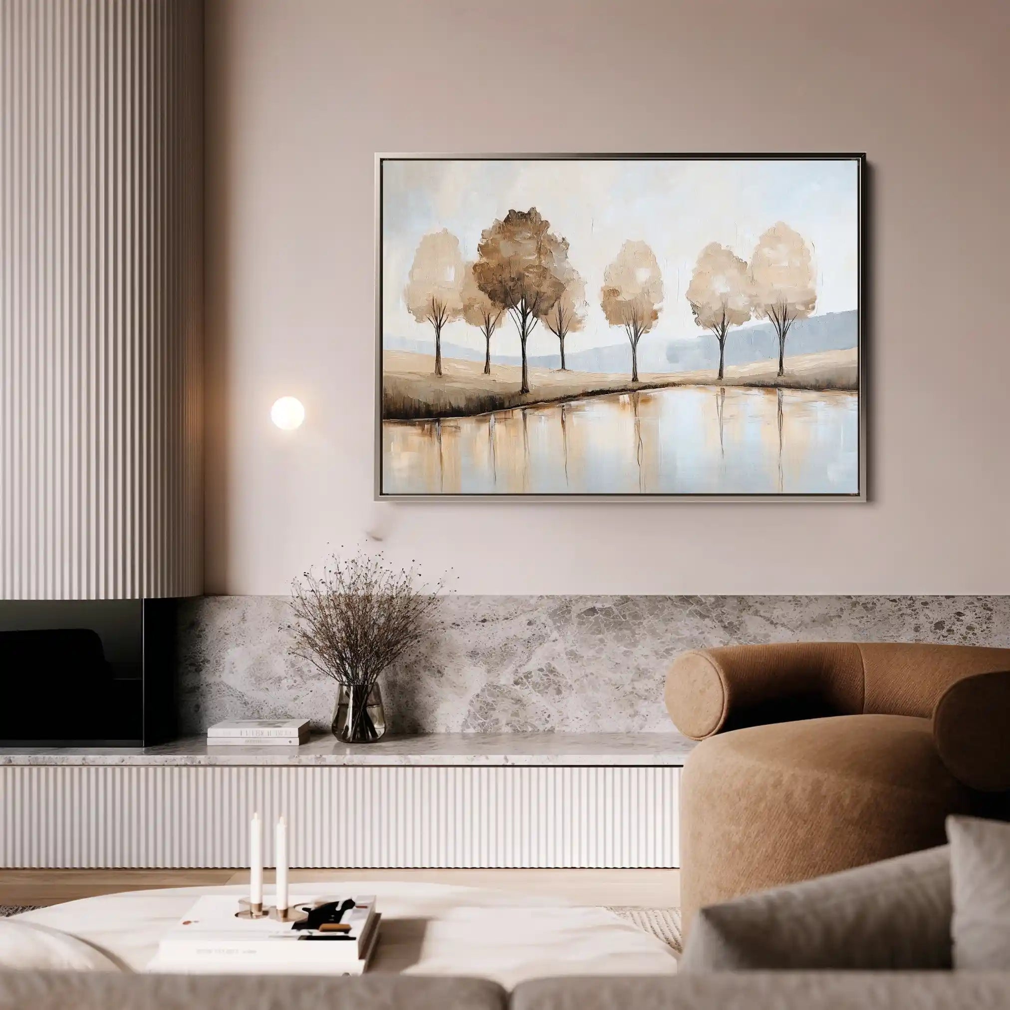 Landscape 347 Canvas Art 90 x 60 cm / Stretched on hidden frame