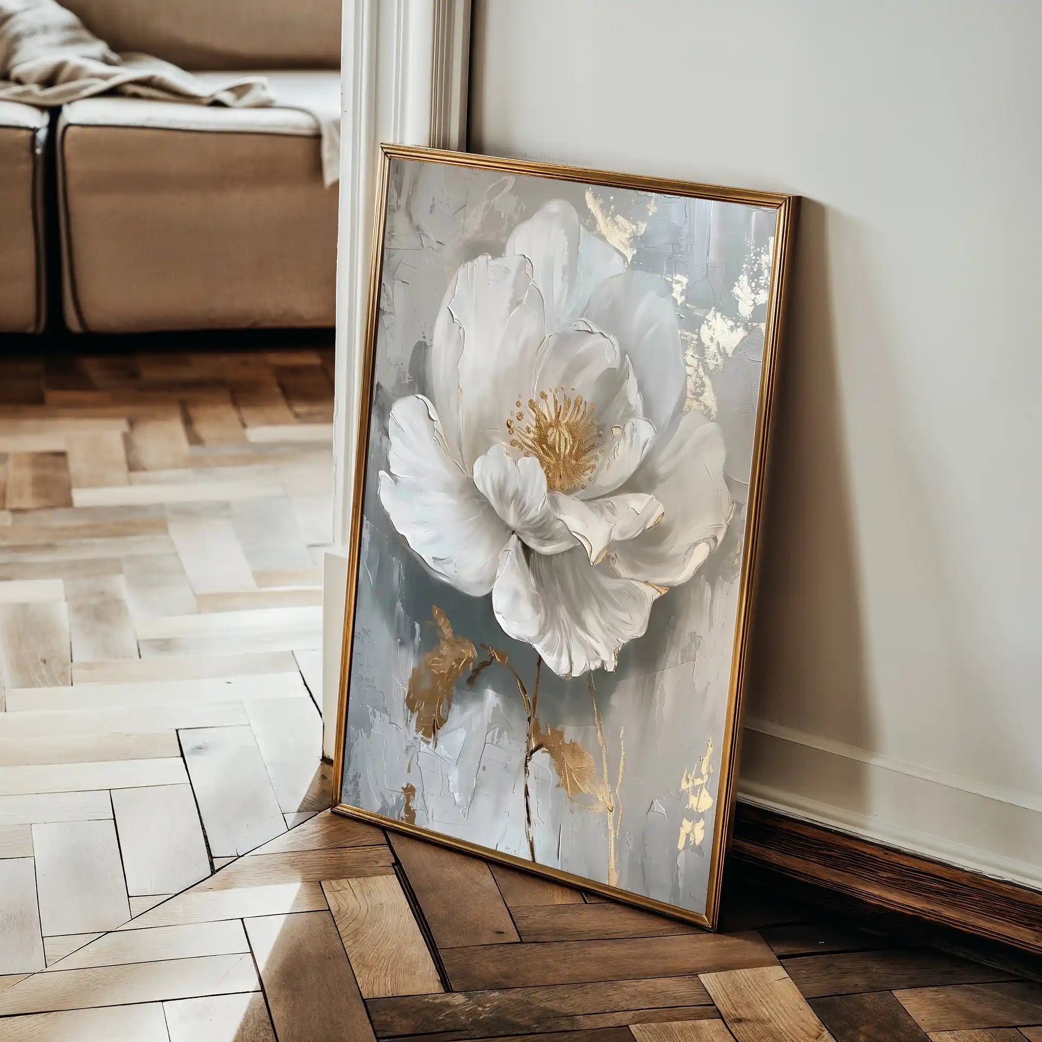 Floral Canvas Wall Art WAD348-F 90 x 60 cm / Stretched on hidden frame
