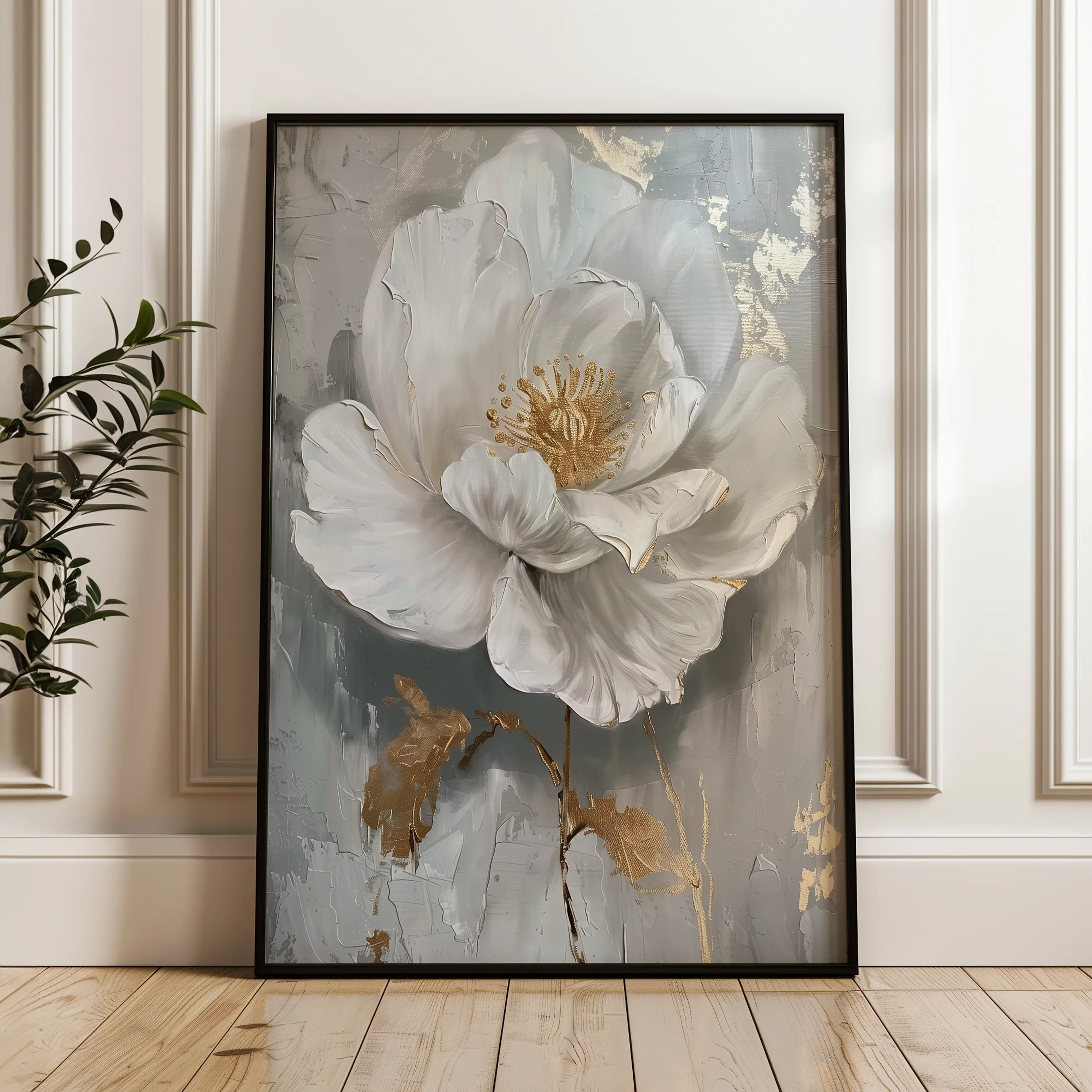 Floral Canvas Wall Art WAD348-F 90 x 60 cm / Stretched on hidden frame