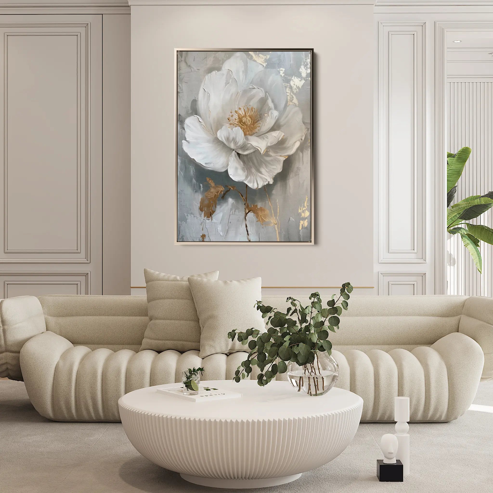 Floral Canvas Wall Art WAD348-F 90 x 60 cm / Stretched on hidden frame