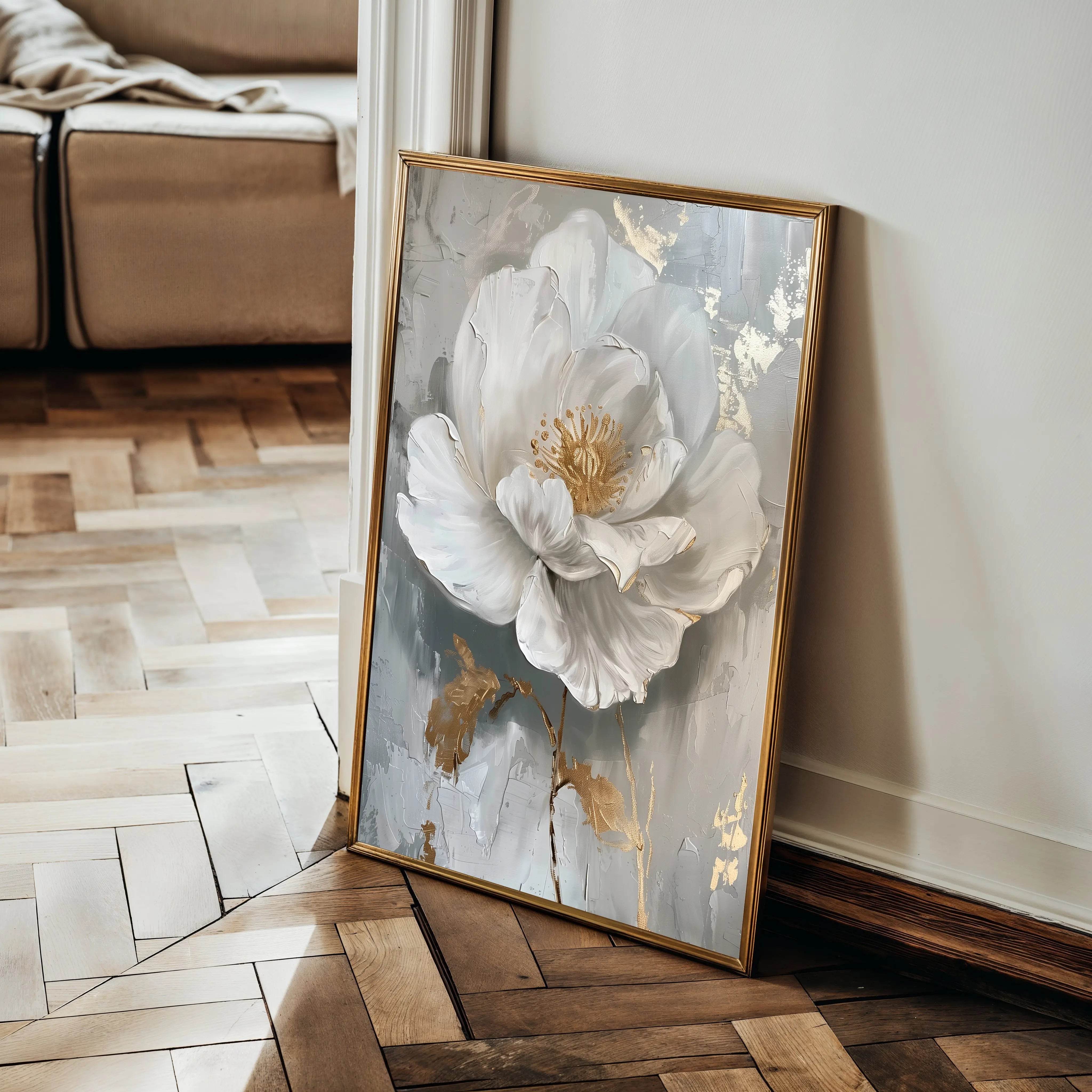 Floral Canvas Wall Art WAD348-F 90 x 60 cm / Stretched on hidden frame