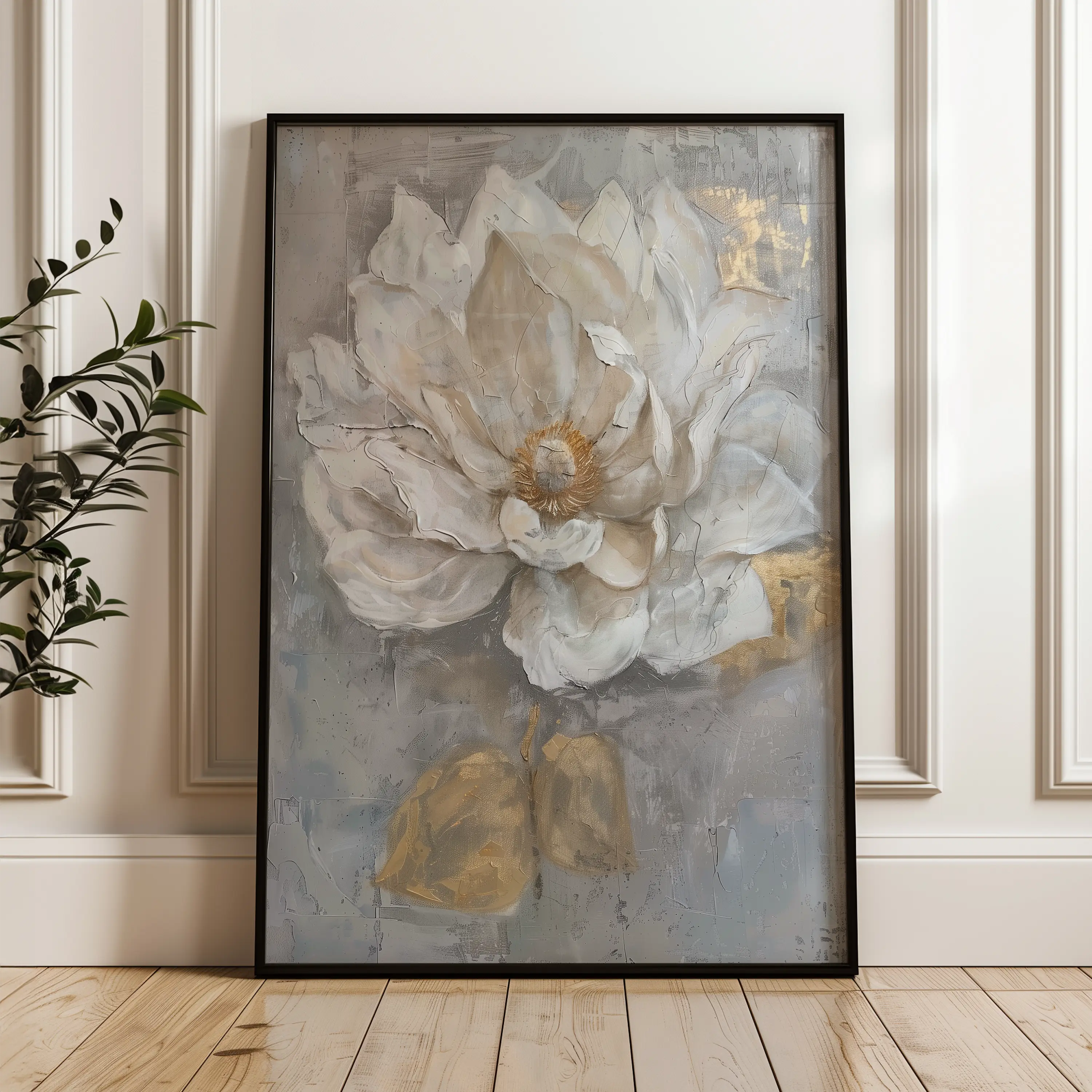 Floral Canvas Wall Art WAD350-F 90 x 60 cm / Stretched on hidden frame