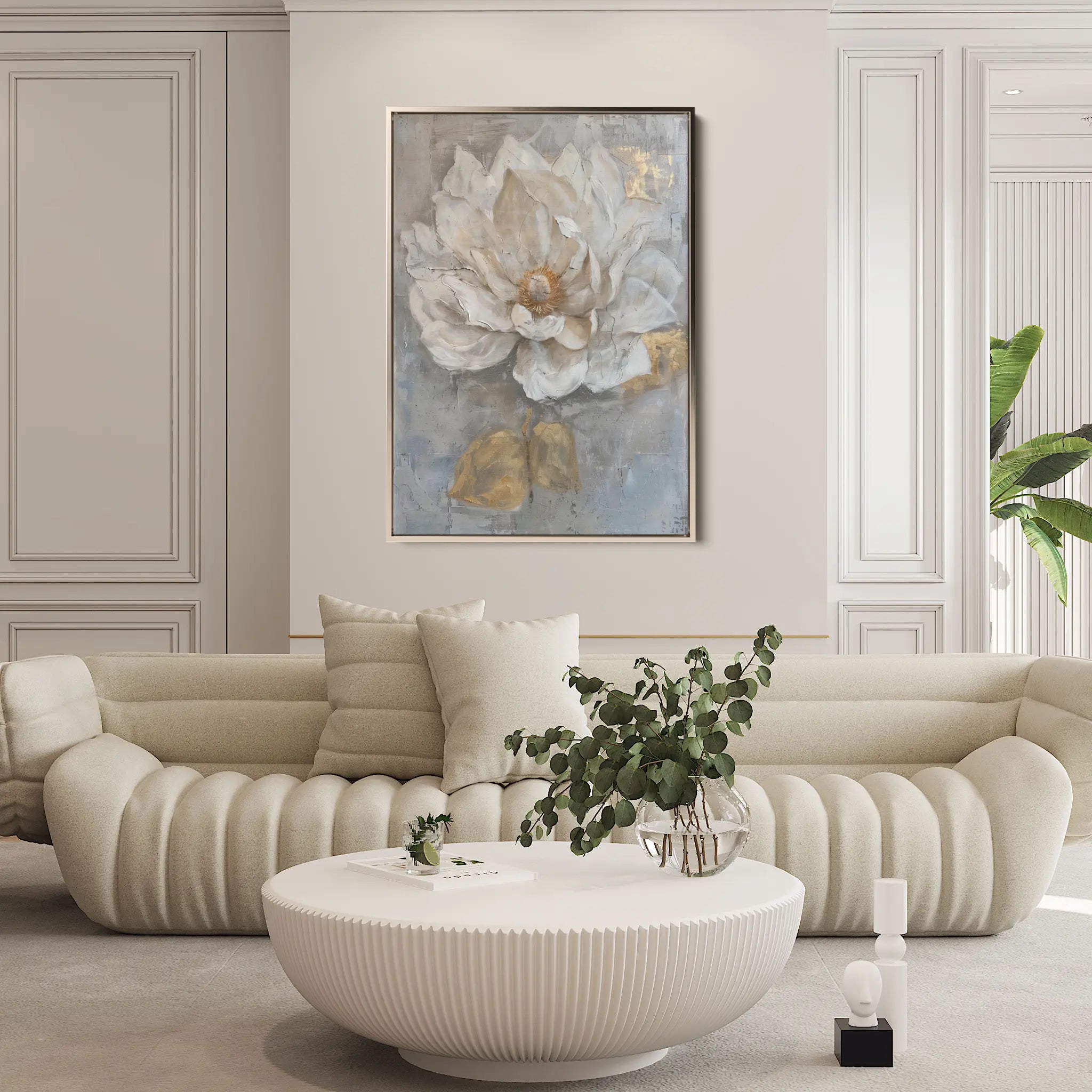 Floral Canvas Wall Art WAD350-F 90 x 60 cm / Stretched on hidden frame