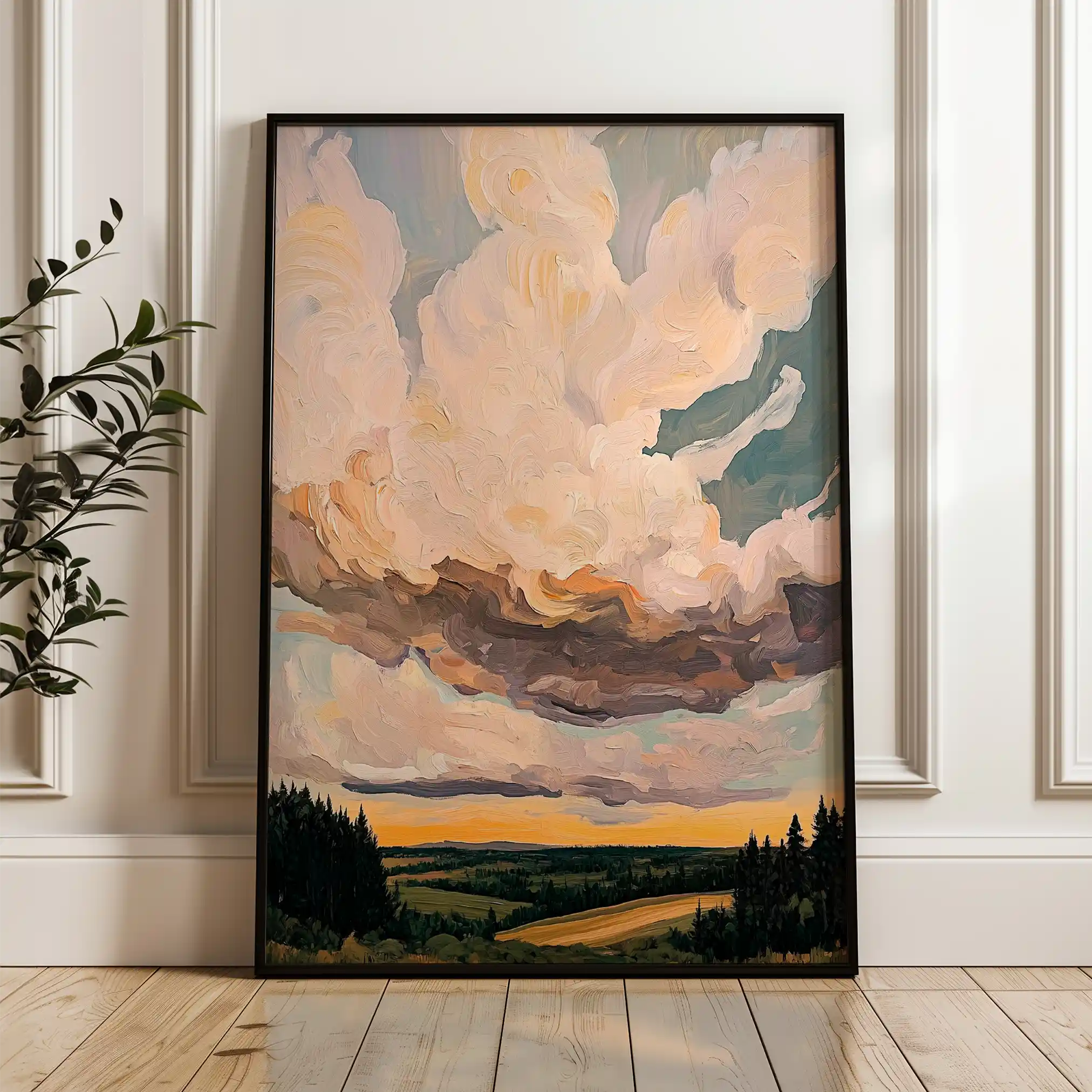 Landscape 350 Canvas Art 90 x 60 cm / Stretched on hidden frame