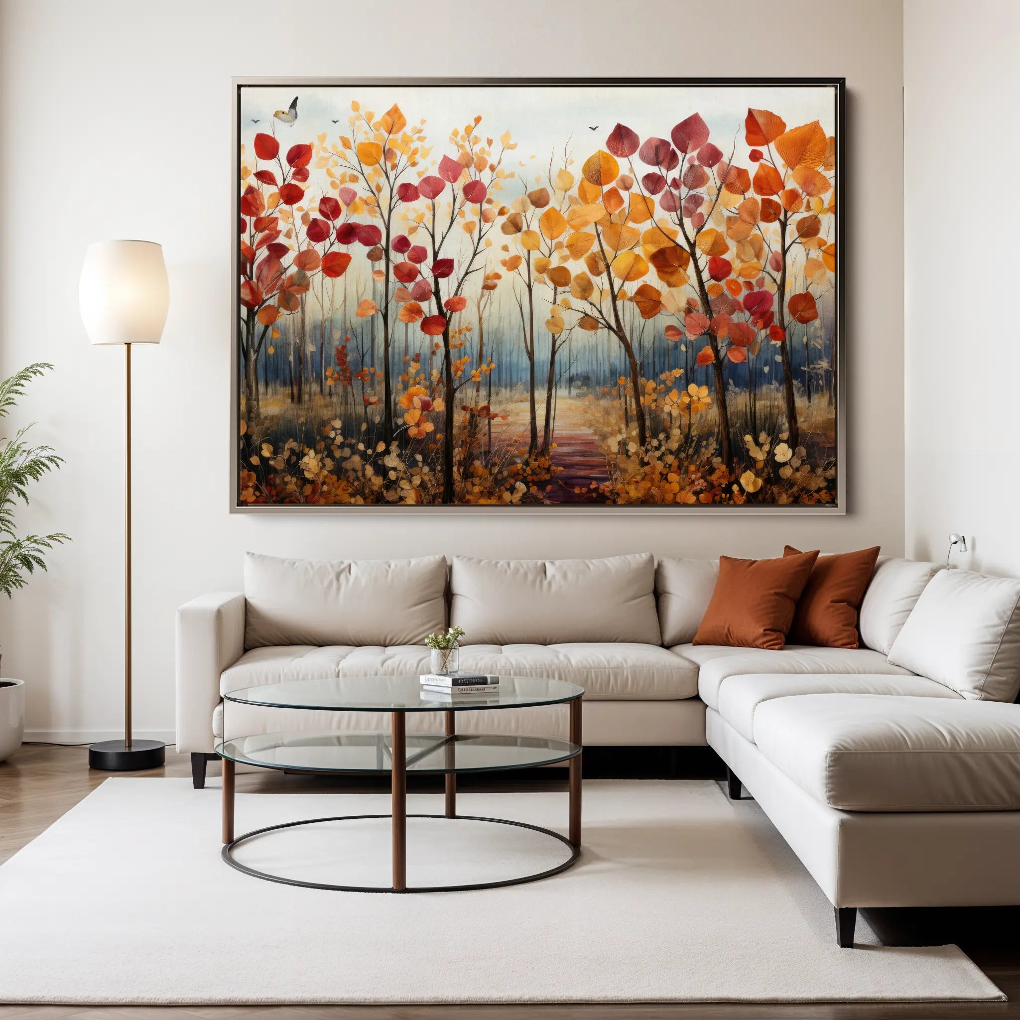 Floral Canvas Wall Art WAD351-F 90 x 60 cm / Stretched on hidden frame