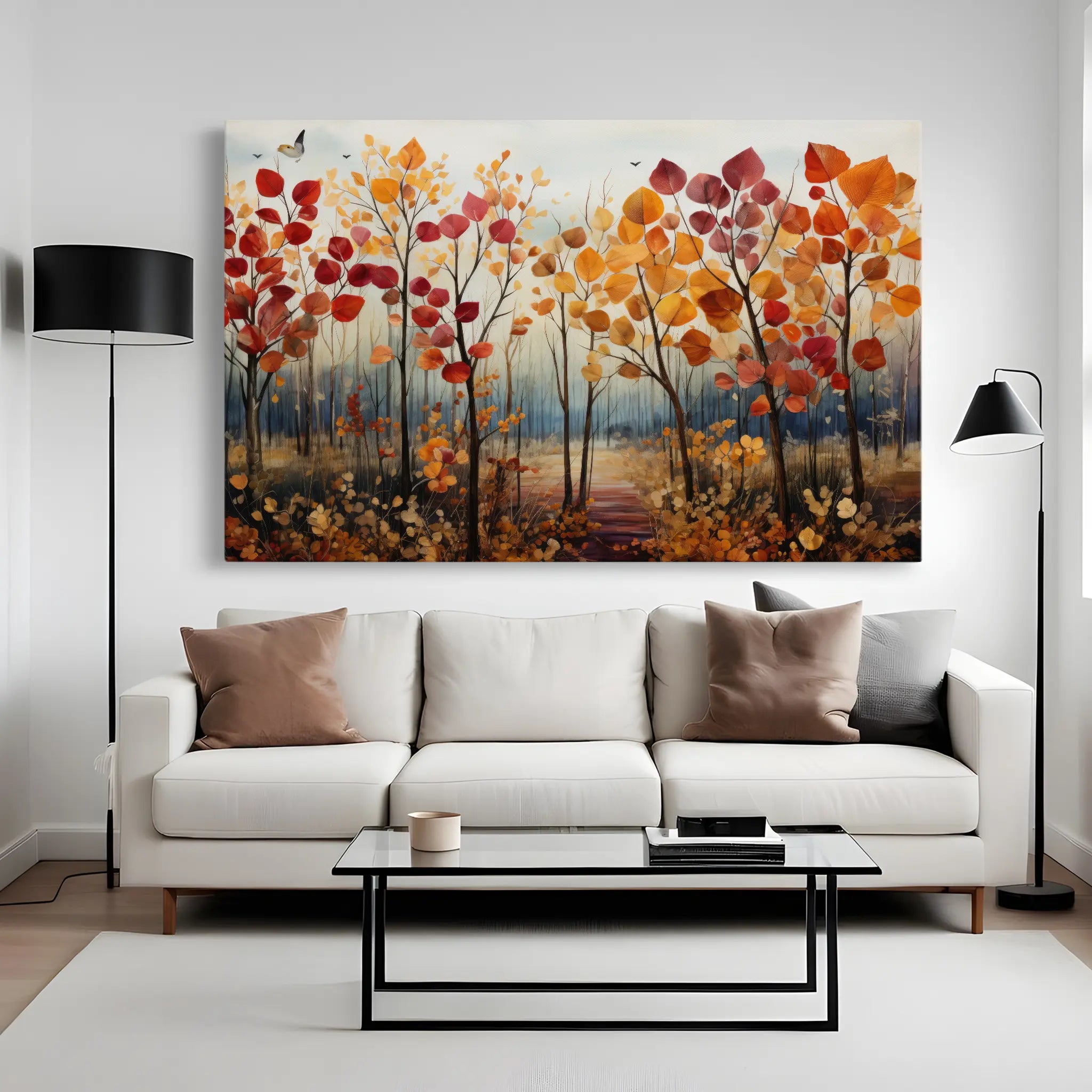 Floral Canvas Wall Art WAD351-F 90 x 60 cm / Stretched on hidden frame