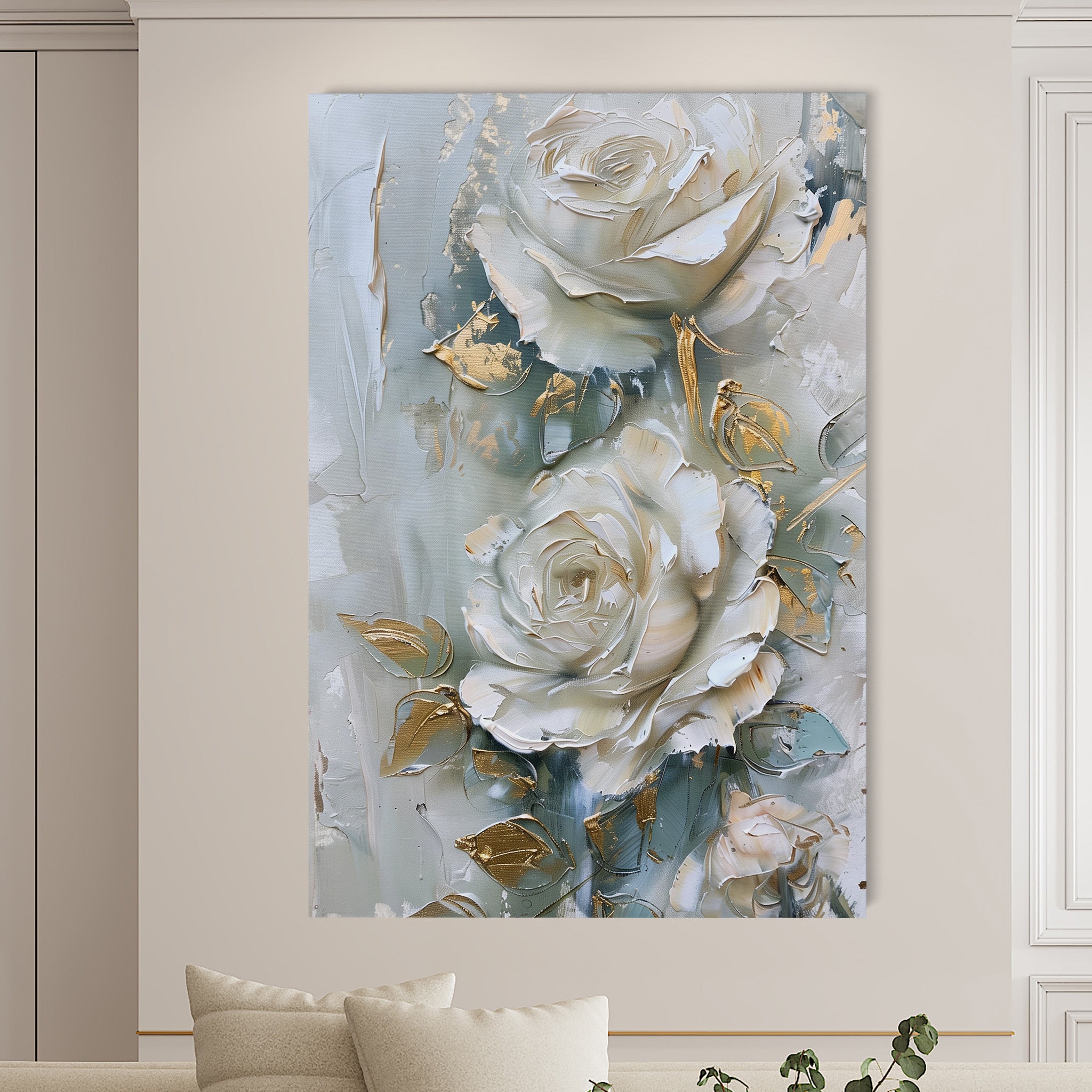 Floral Canvas Wall Art WAD352-F 90 x 60 cm / Stretched on hidden frame