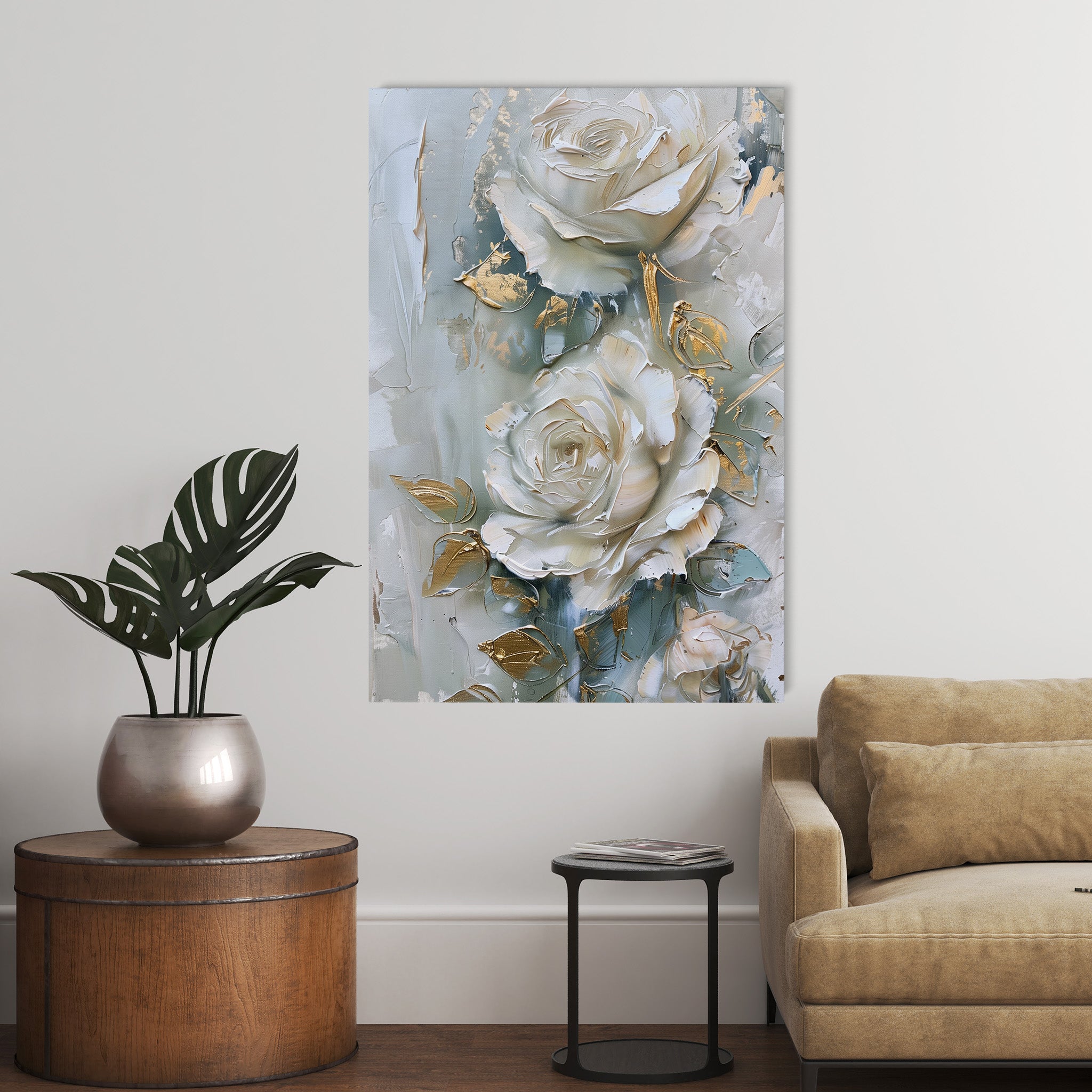 Floral Canvas Wall Art WAD352-F 90 x 60 cm / Stretched on hidden frame