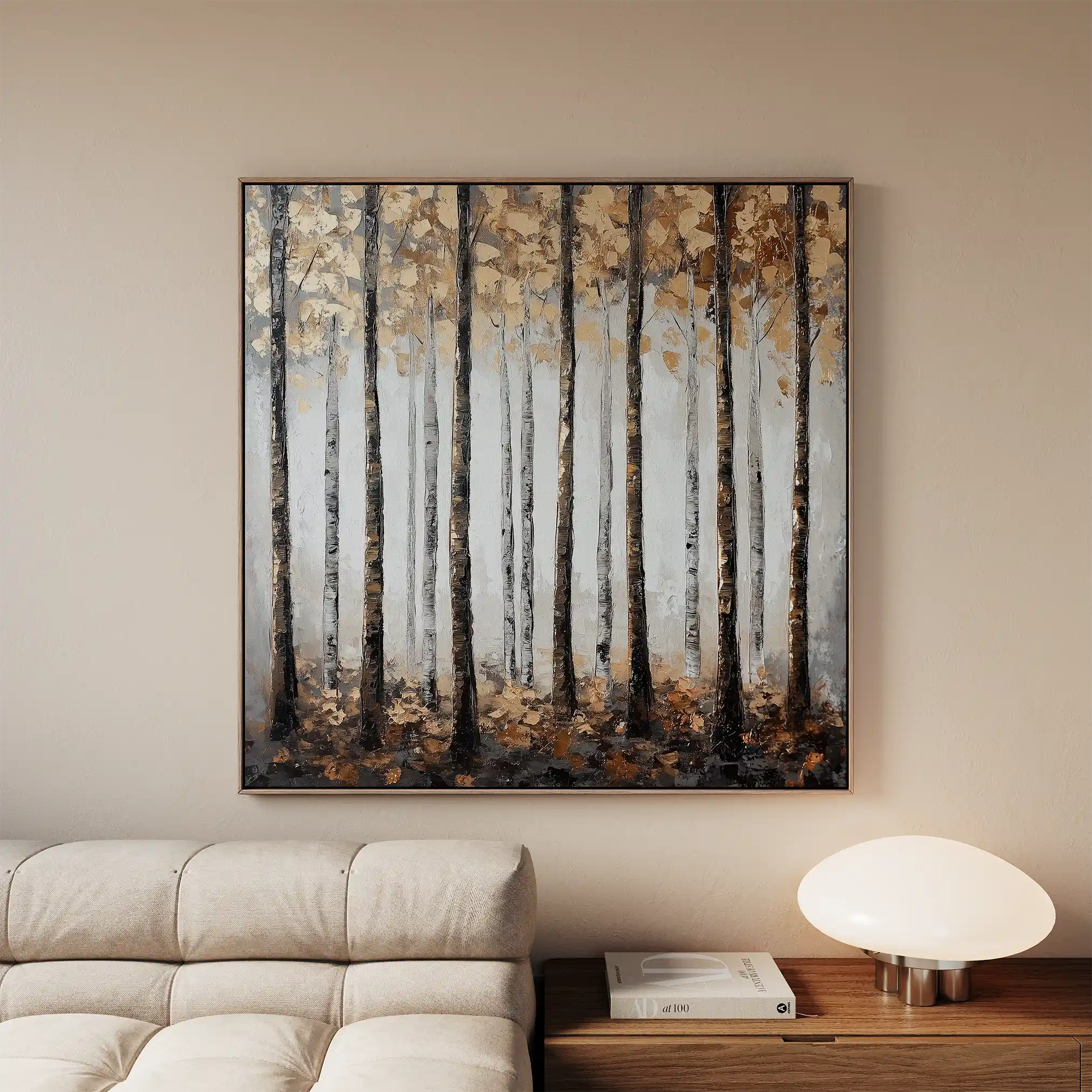 Landscape 352 Canvas Art 80 x 80 cm / Stretched on hidden frame
