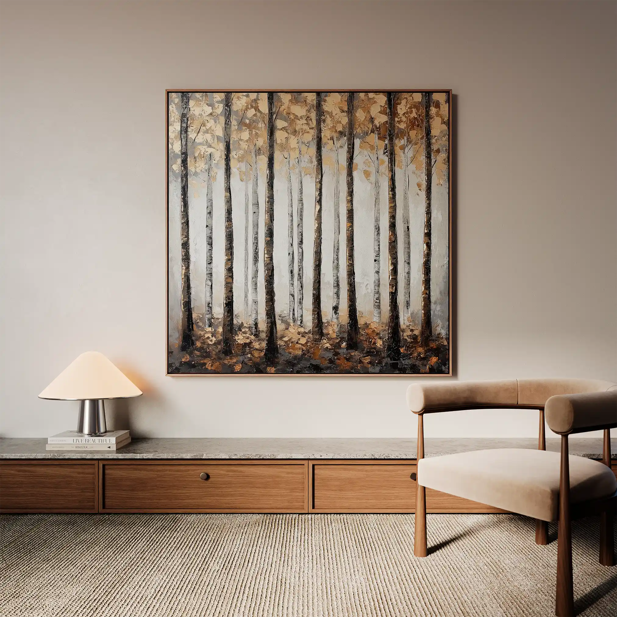 Landscape 352 Canvas Art 80 x 80 cm / Stretched on hidden frame
