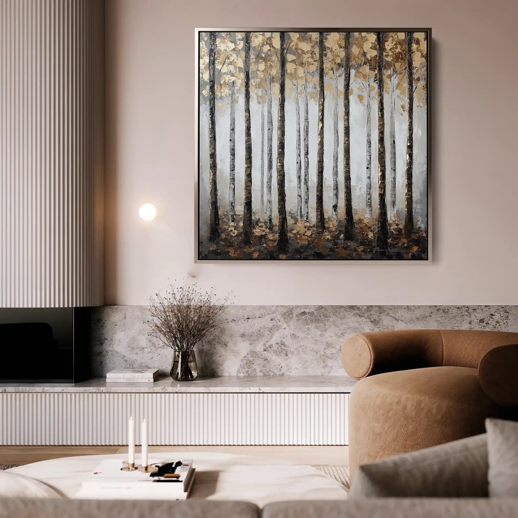 Landscape 352 Canvas Art 80 x 80 cm / Stretched on hidden frame