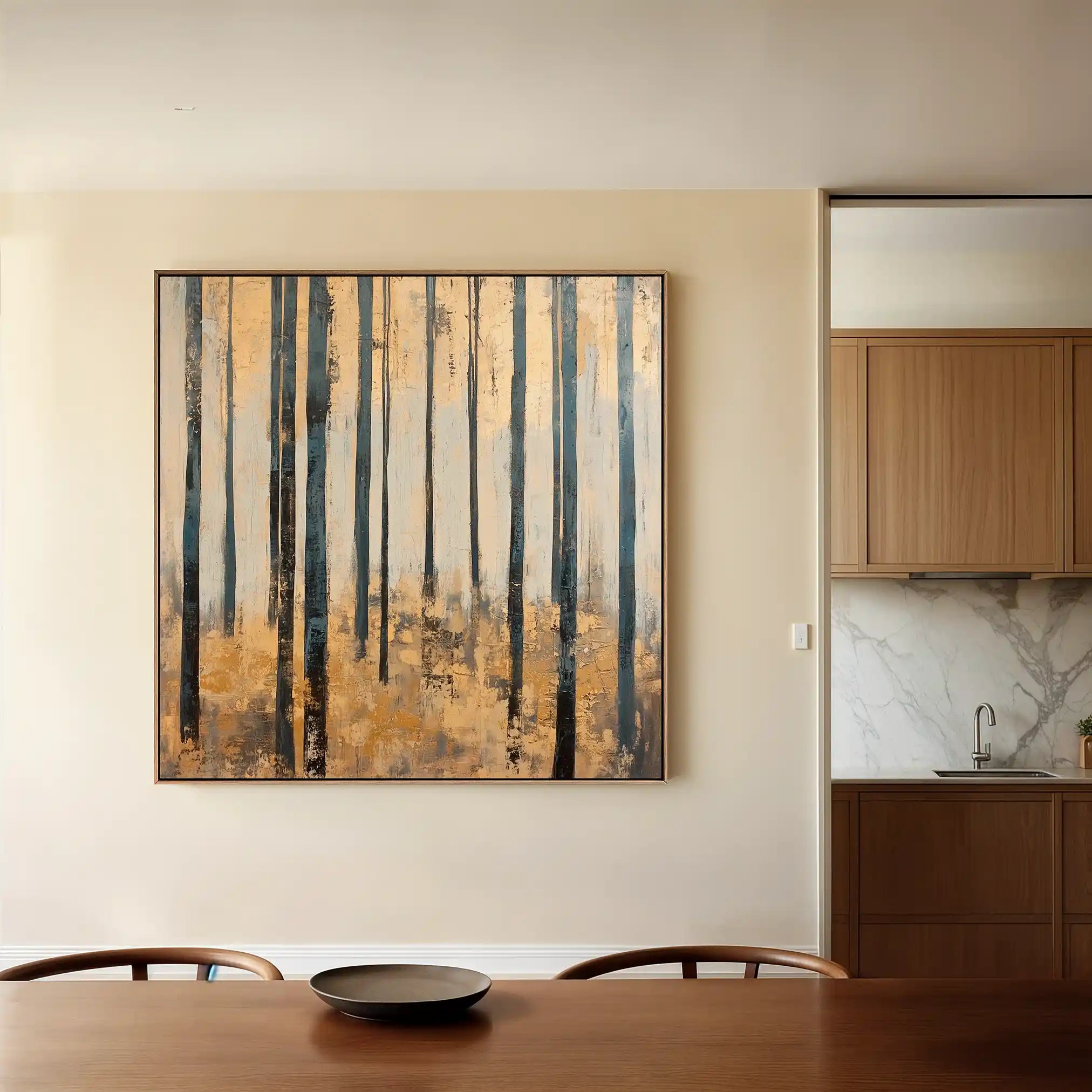 Landscape 353 Canvas Art 80 x 80 cm / Stretched on hidden frame