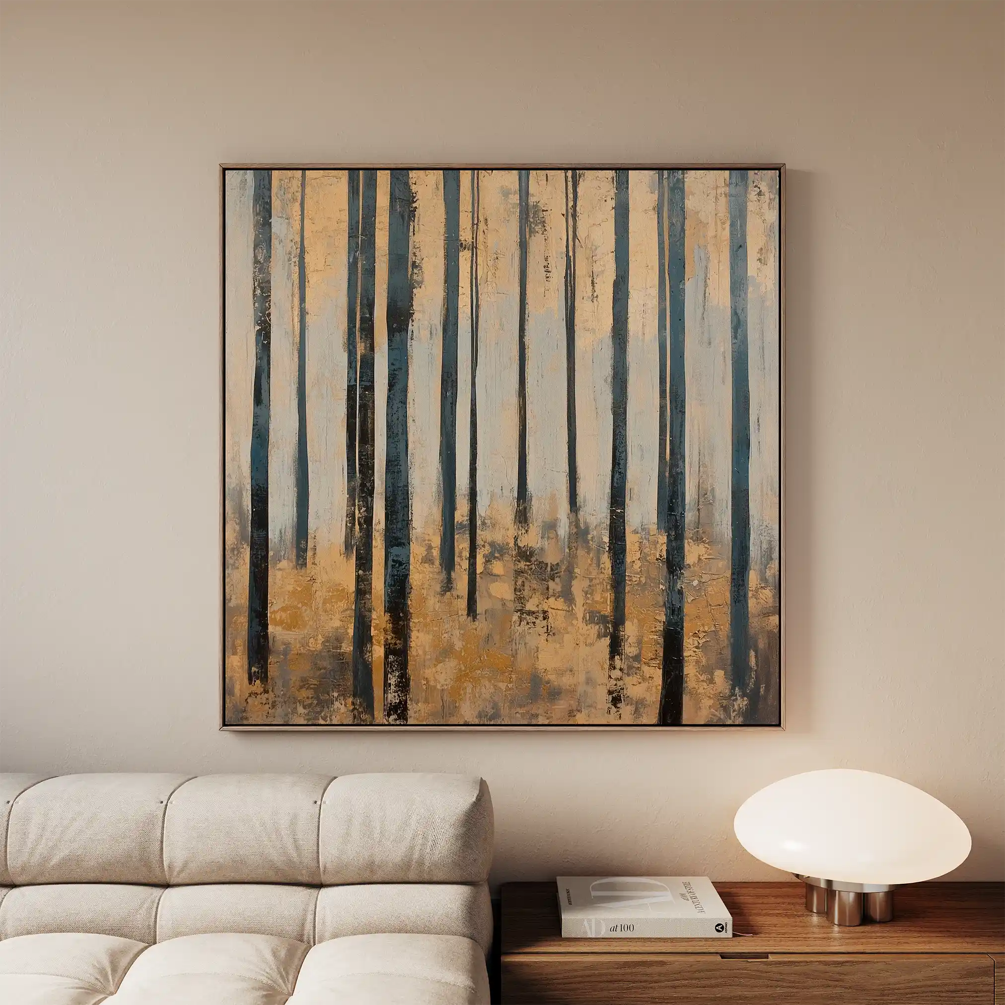 Landscape 353 Canvas Art 80 x 80 cm / Stretched on hidden frame