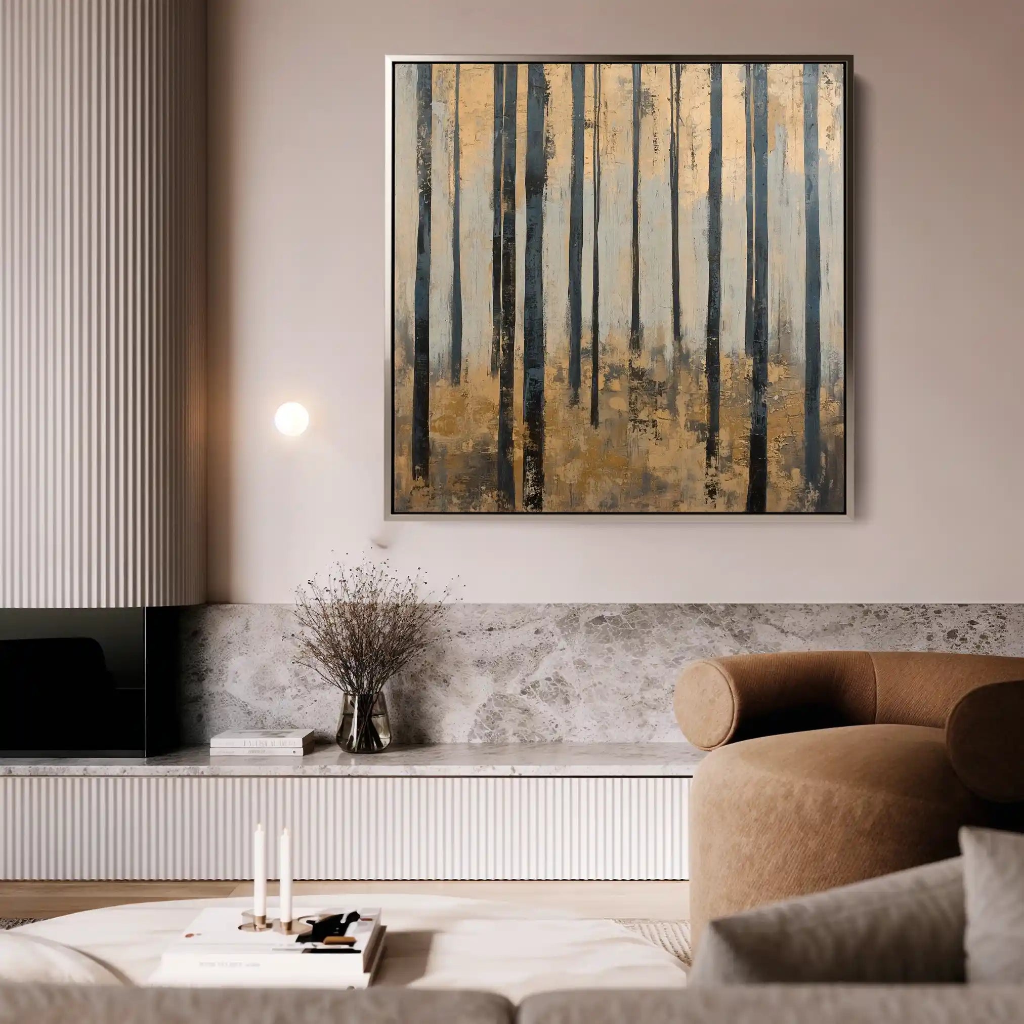 Landscape 353 Canvas Art 80 x 80 cm / Stretched on hidden frame