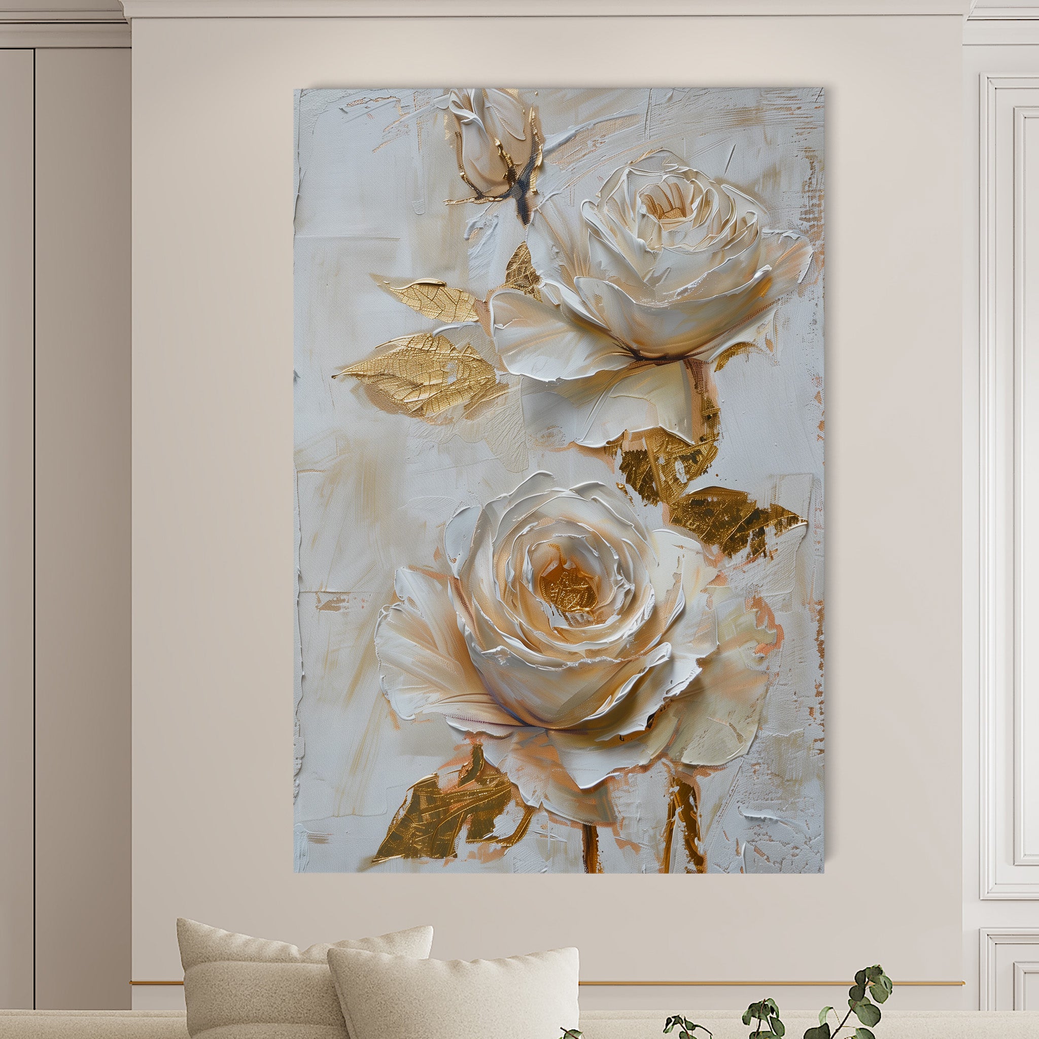 Floral Canvas Wall Art WAD354-F 90 x 60 cm / Stretched on hidden frame