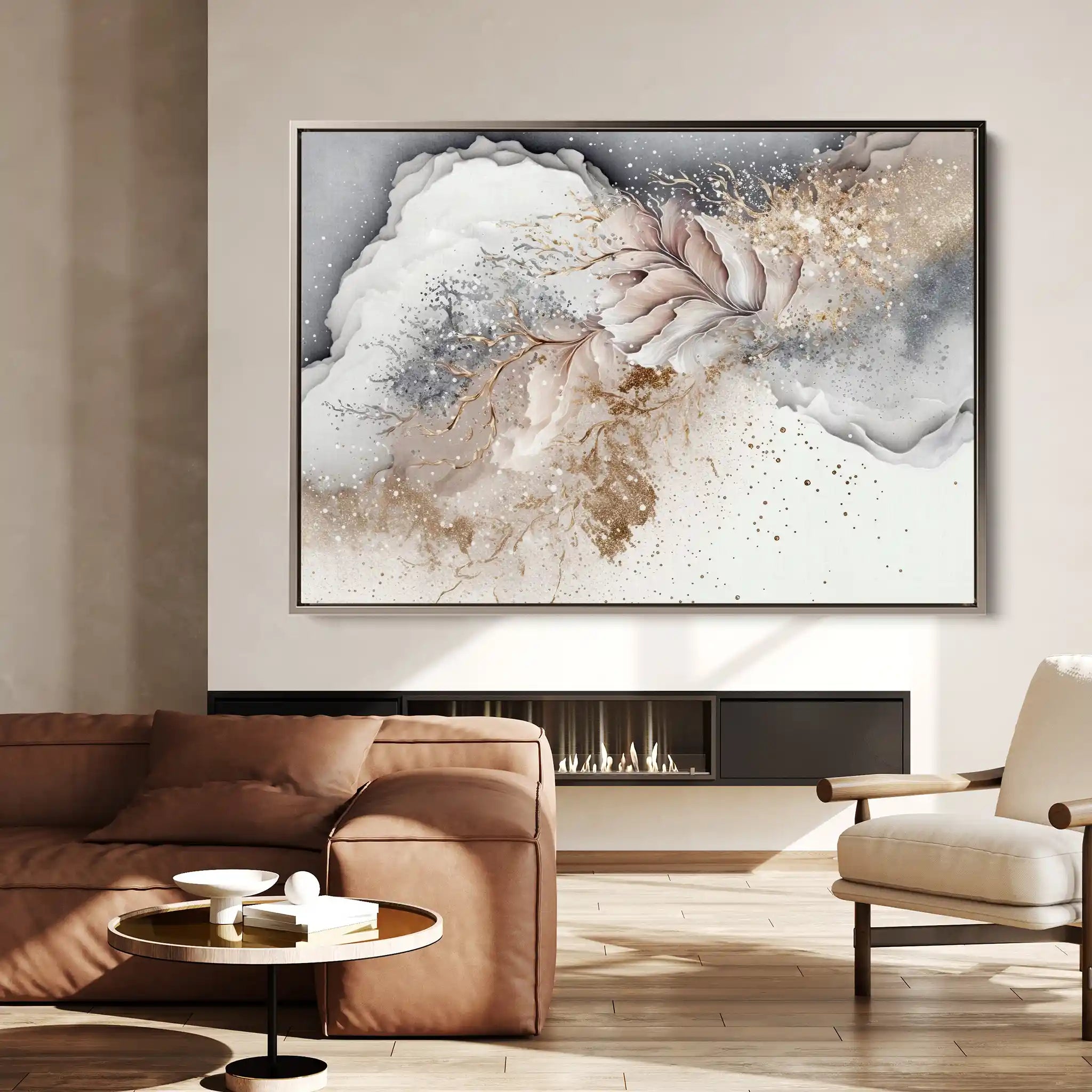 Floral Canvas Wall Art WAD355-F 90 x 60 cm / Stretched on hidden frame