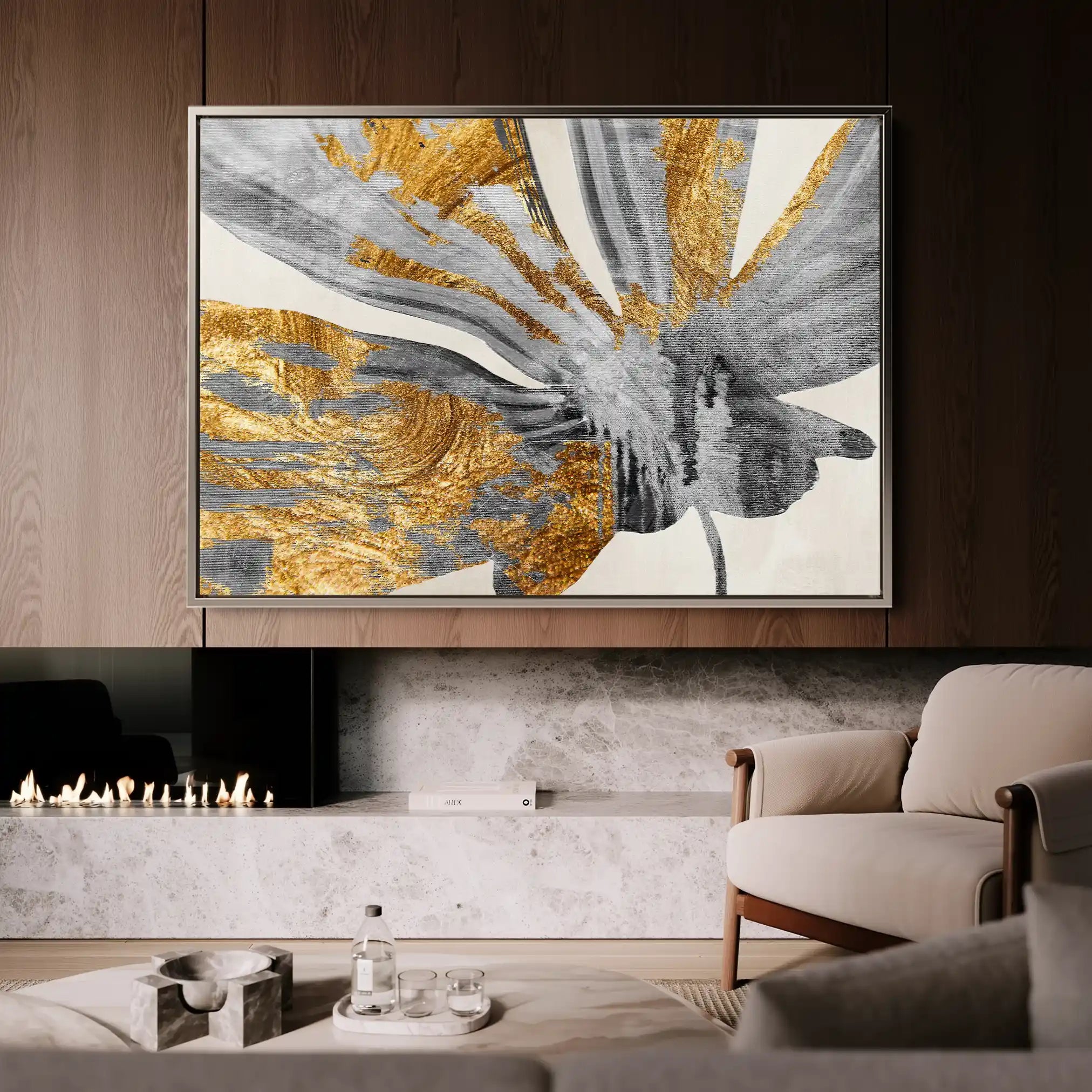 Floral Canvas Wall Art WAD356-F 90 x 60 cm / Stretched on hidden frame