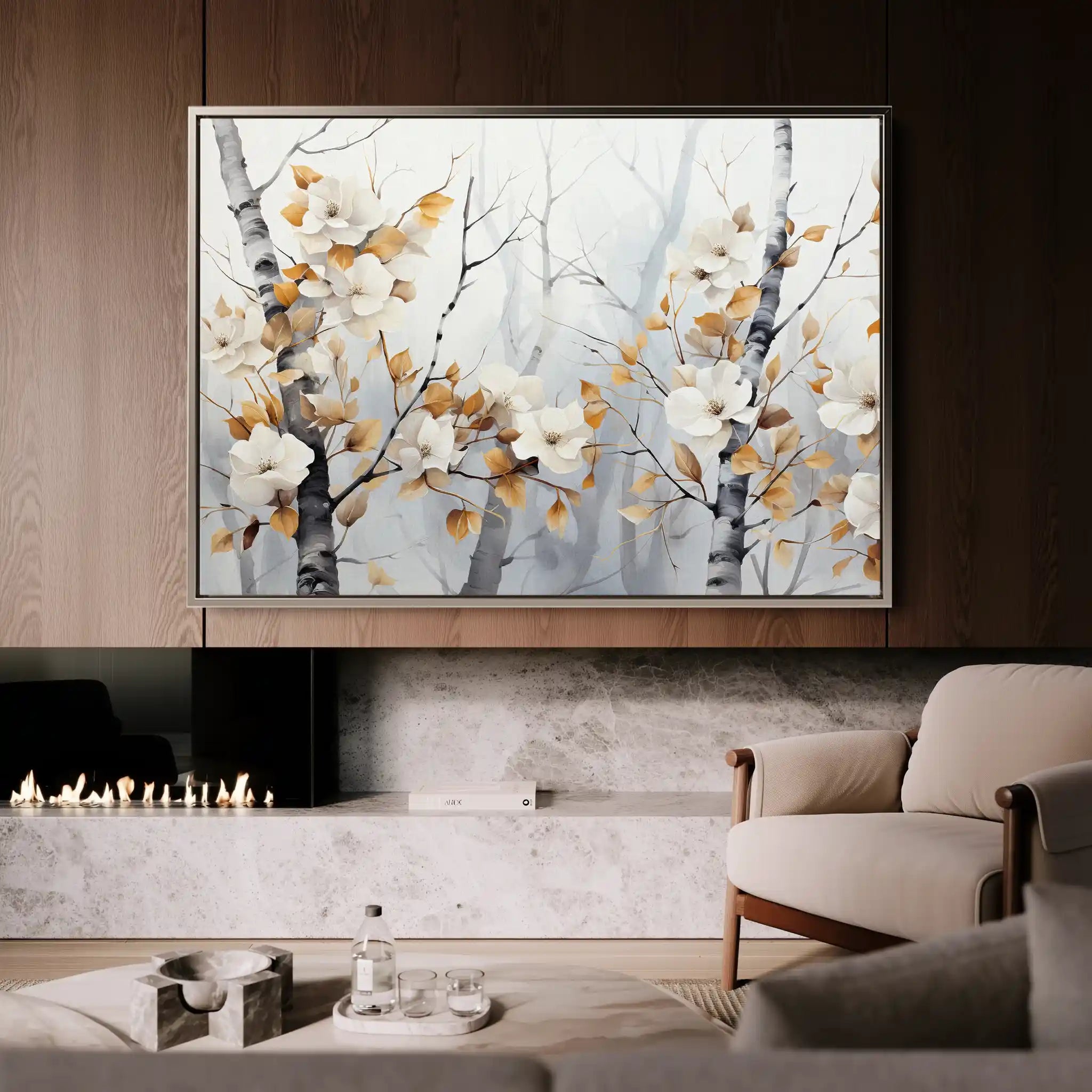 Floral Canvas Wall Art WAD357-F 90 x 60 cm / Stretched on hidden frame