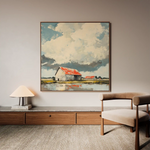 Landscape 357 Canvas Art 80 x 80 cm / Stretched on hidden frame