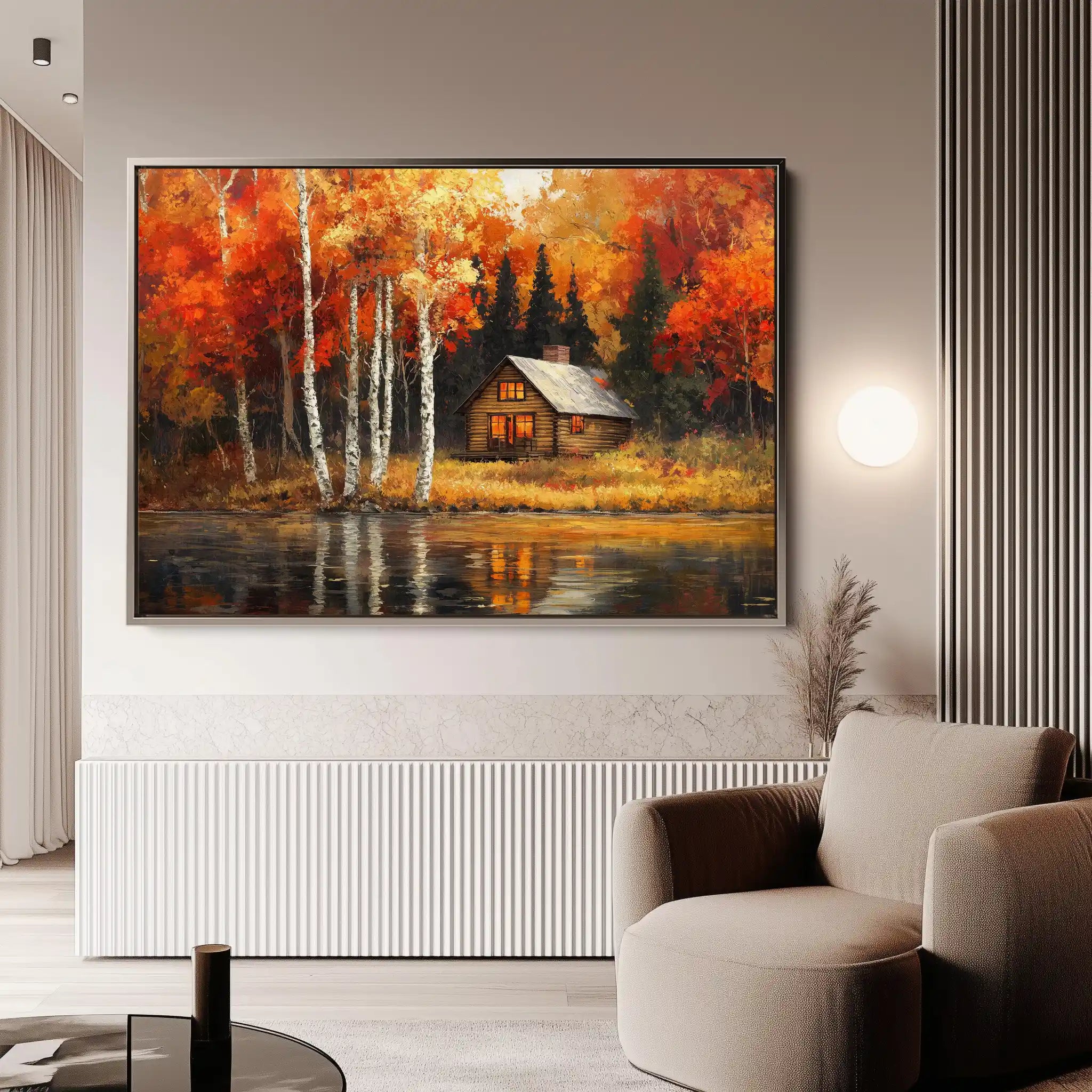 Landscape 358 Canvas Art 90 x 60 cm / Stretched on hidden frame