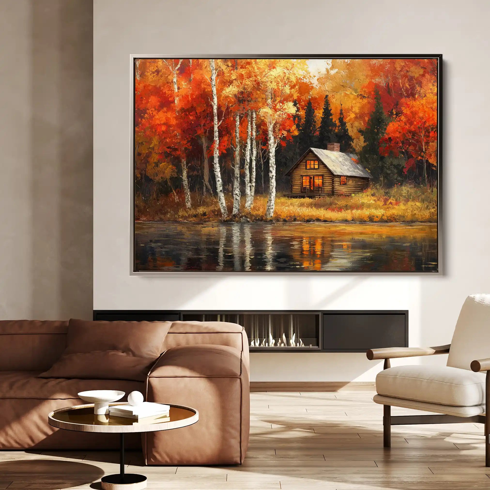 Landscape 358 Canvas Art 90 x 60 cm / Stretched on hidden frame
