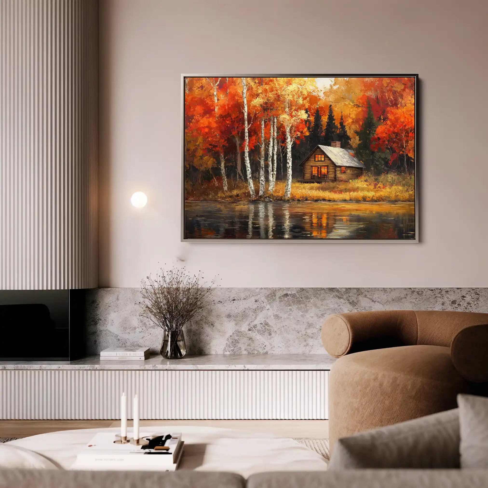 Landscape 358 Canvas Art 90 x 60 cm / Stretched on hidden frame