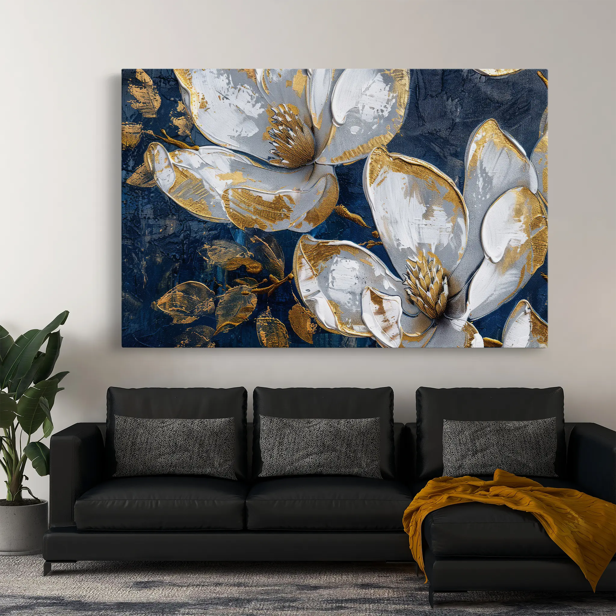 Floral Canvas Wall Art WAD361-F 90 x 60 cm / Stretched on hidden frame