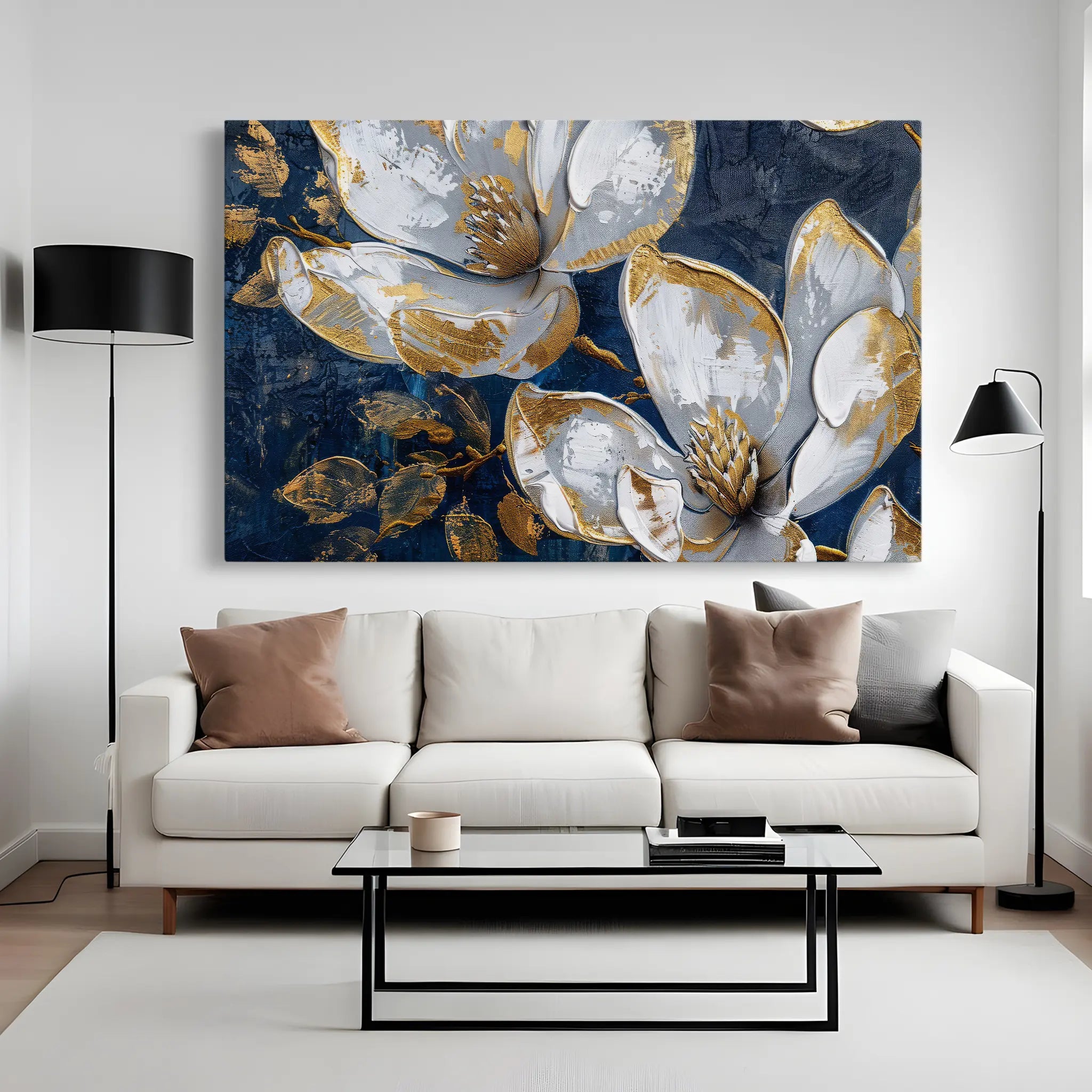 Floral Canvas Wall Art WAD361-F 90 x 60 cm / Stretched on hidden frame