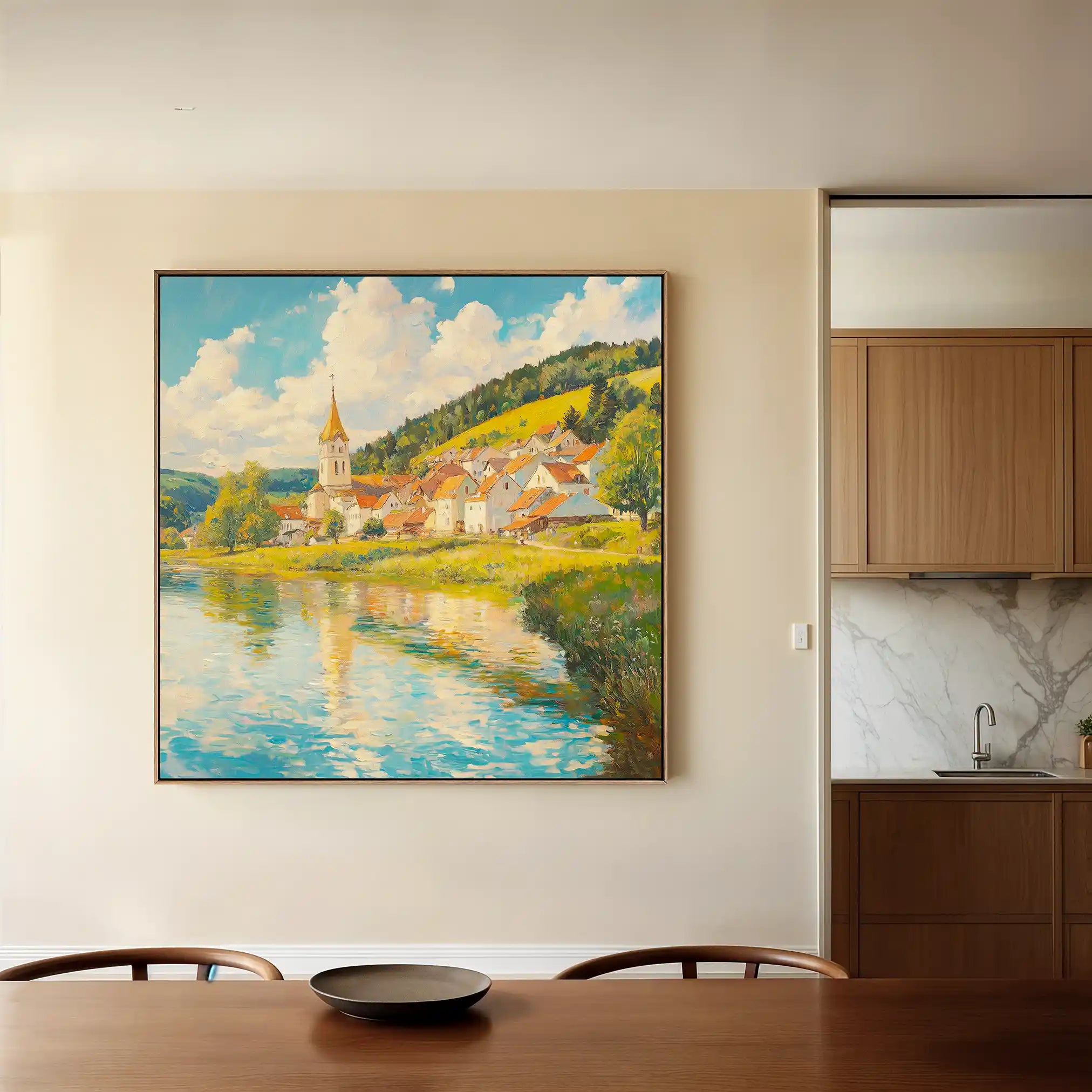 Landscape 361 Canvas Art 80 x 80 cm / Stretched on hidden frame