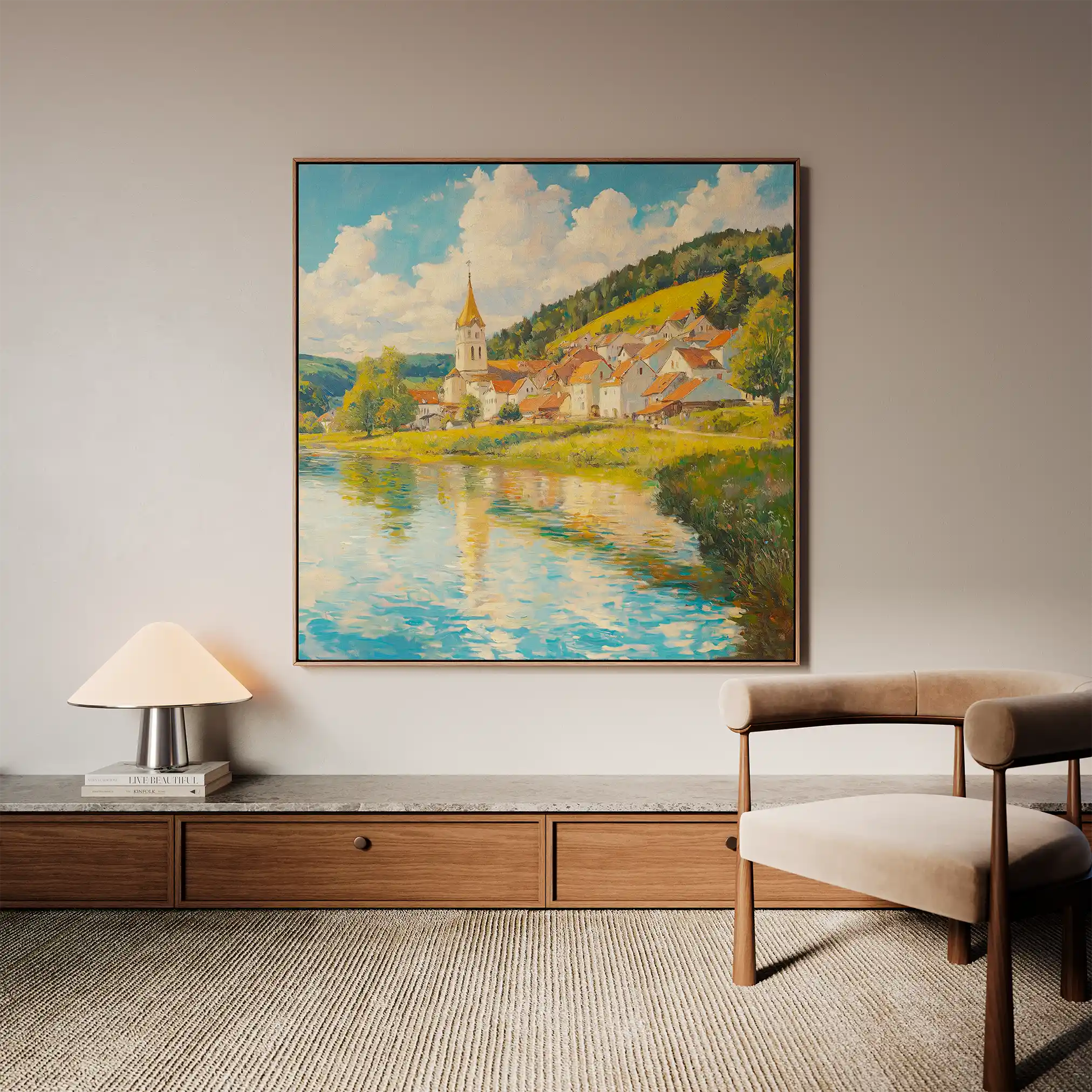 Landscape 361 Canvas Art 80 x 80 cm / Stretched on hidden frame
