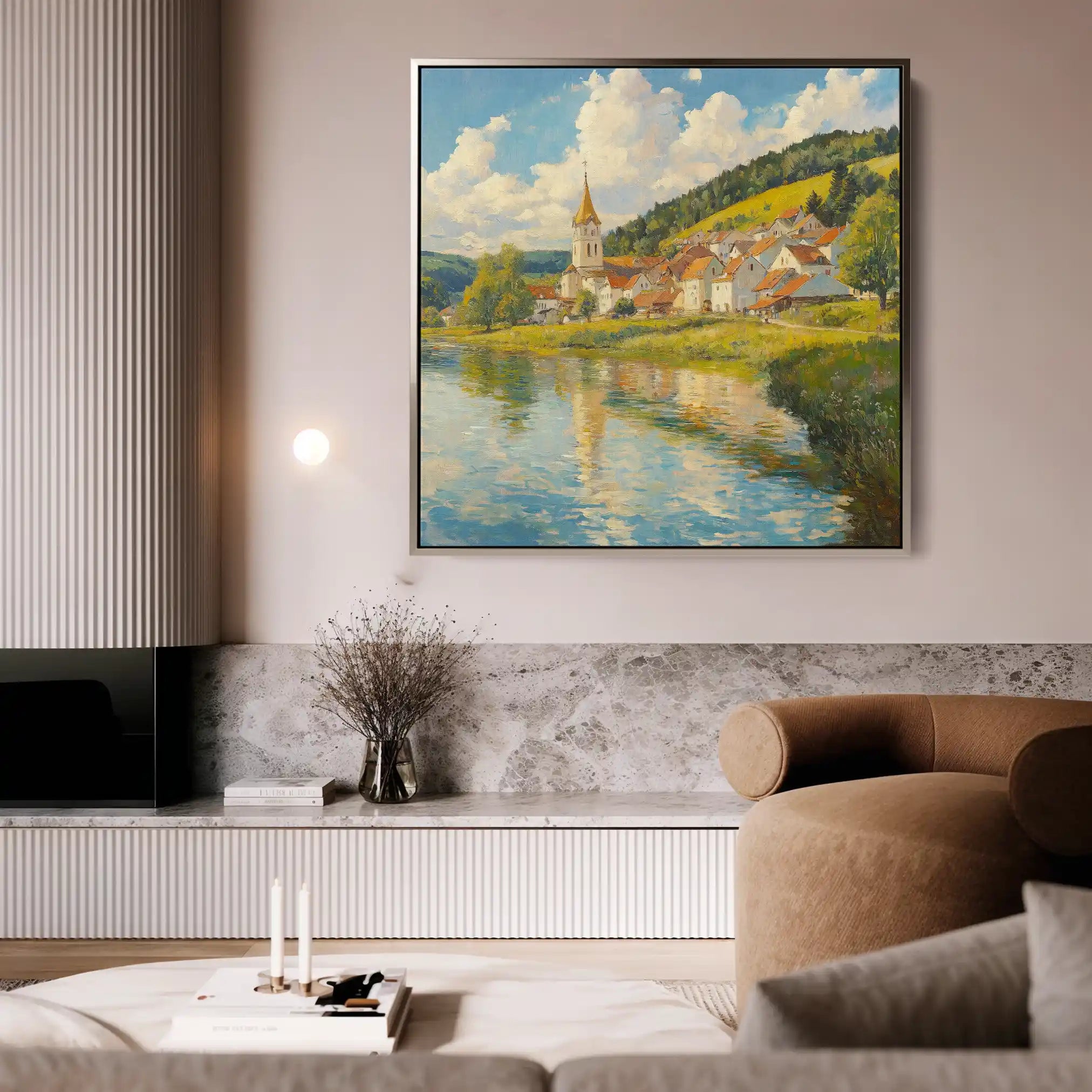 Landscape 361 Canvas Art 80 x 80 cm / Stretched on hidden frame