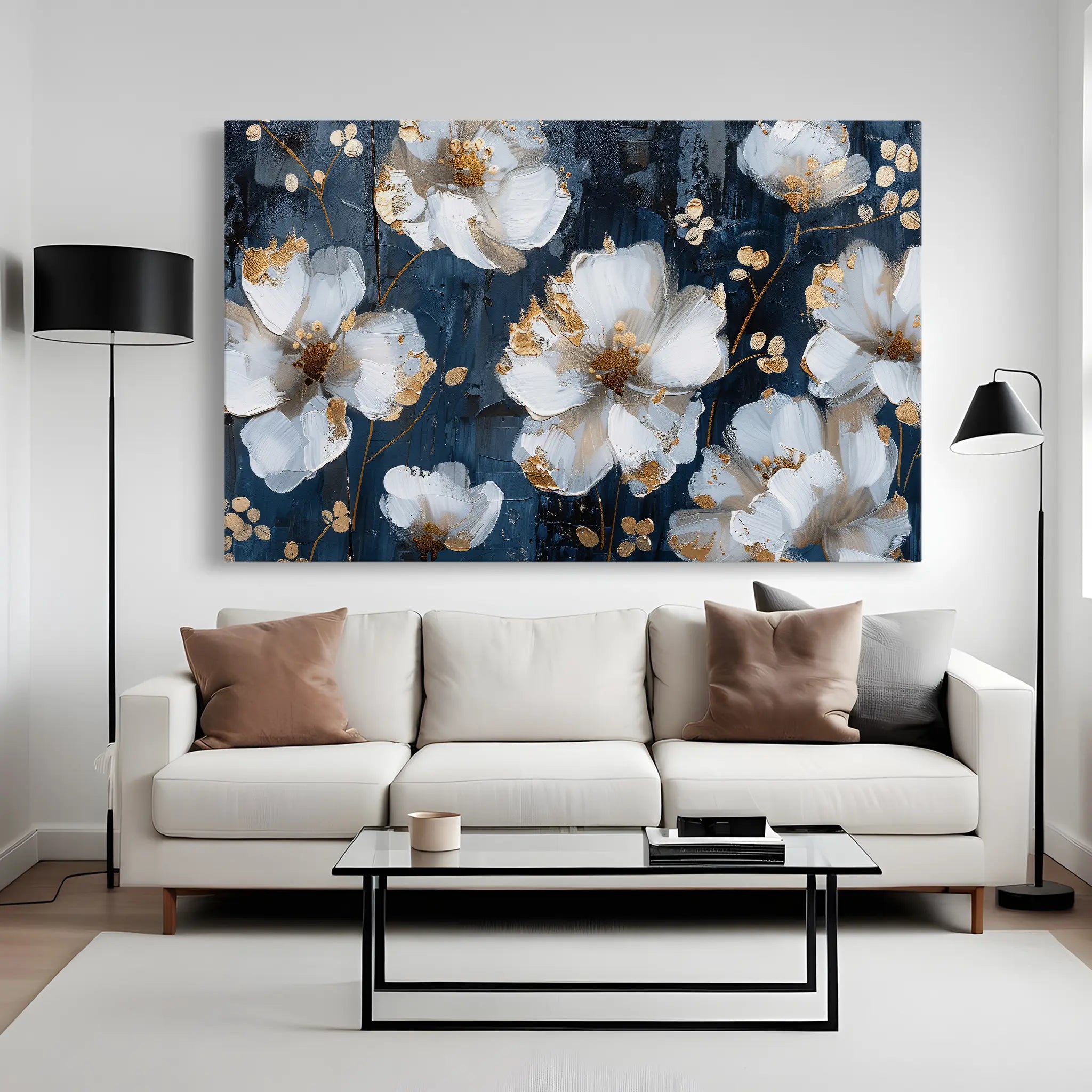 Floral Canvas Wall Art WAD362-F 90 x 60 cm / Stretched on hidden frame