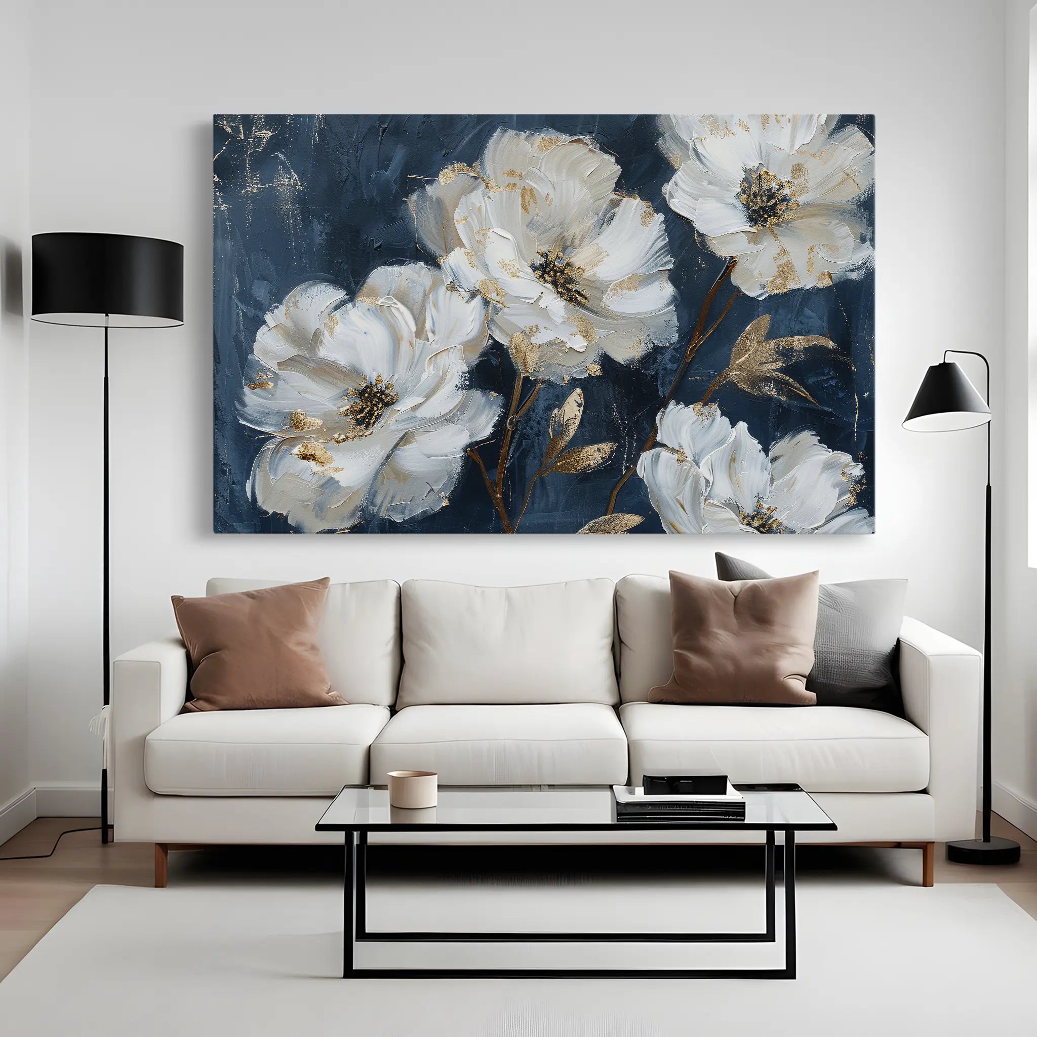 Floral Canvas Wall Art WAD363-F 90 x 60 cm / Stretched on hidden frame