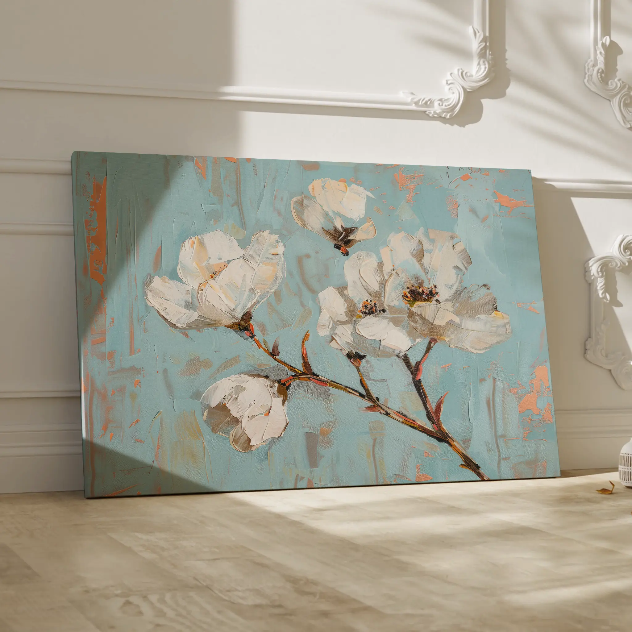 Floral Canvas Wall Art WAD364-F 90 x 60 cm / Stretched on hidden frame