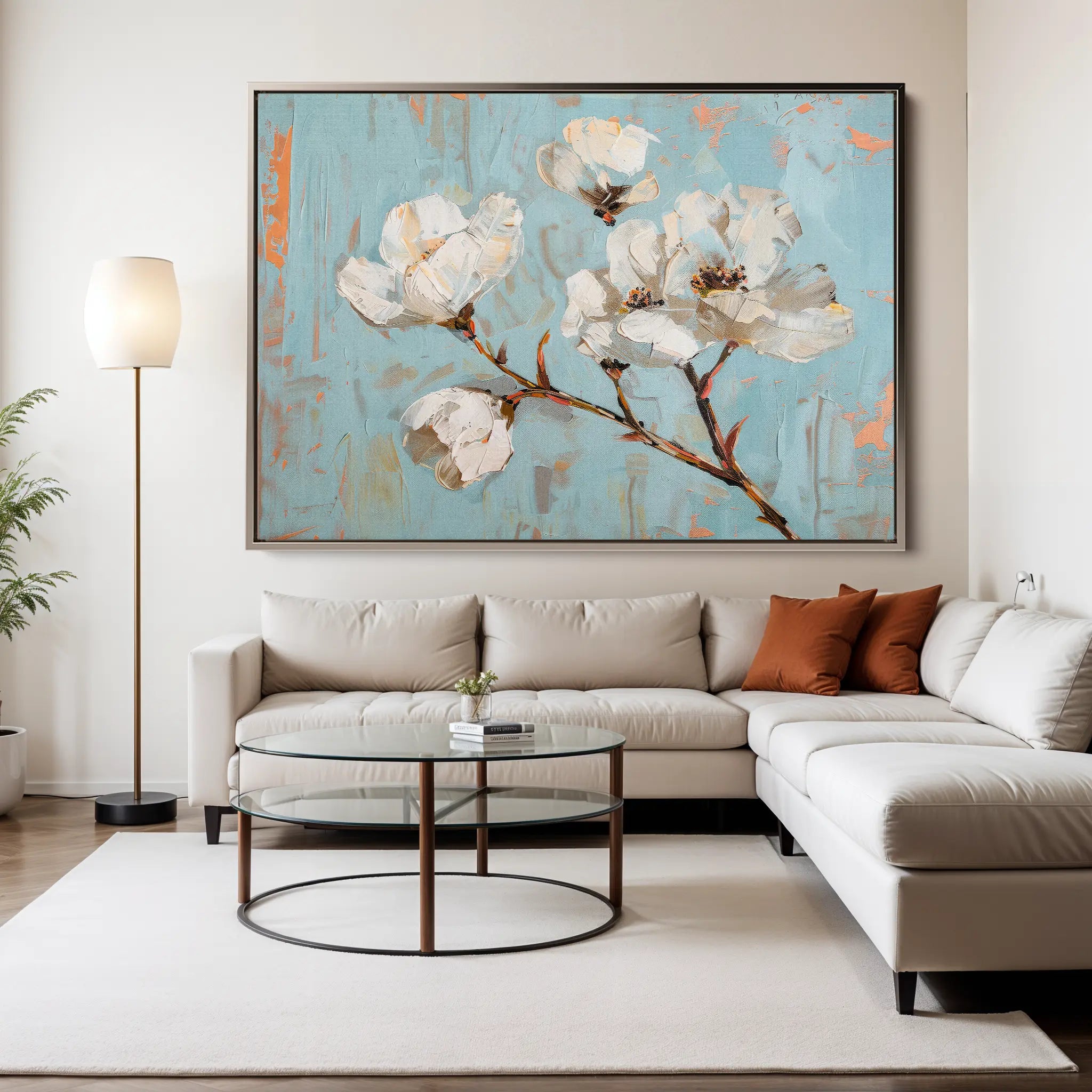 Floral Canvas Wall Art WAD364-F 90 x 60 cm / Stretched on hidden frame