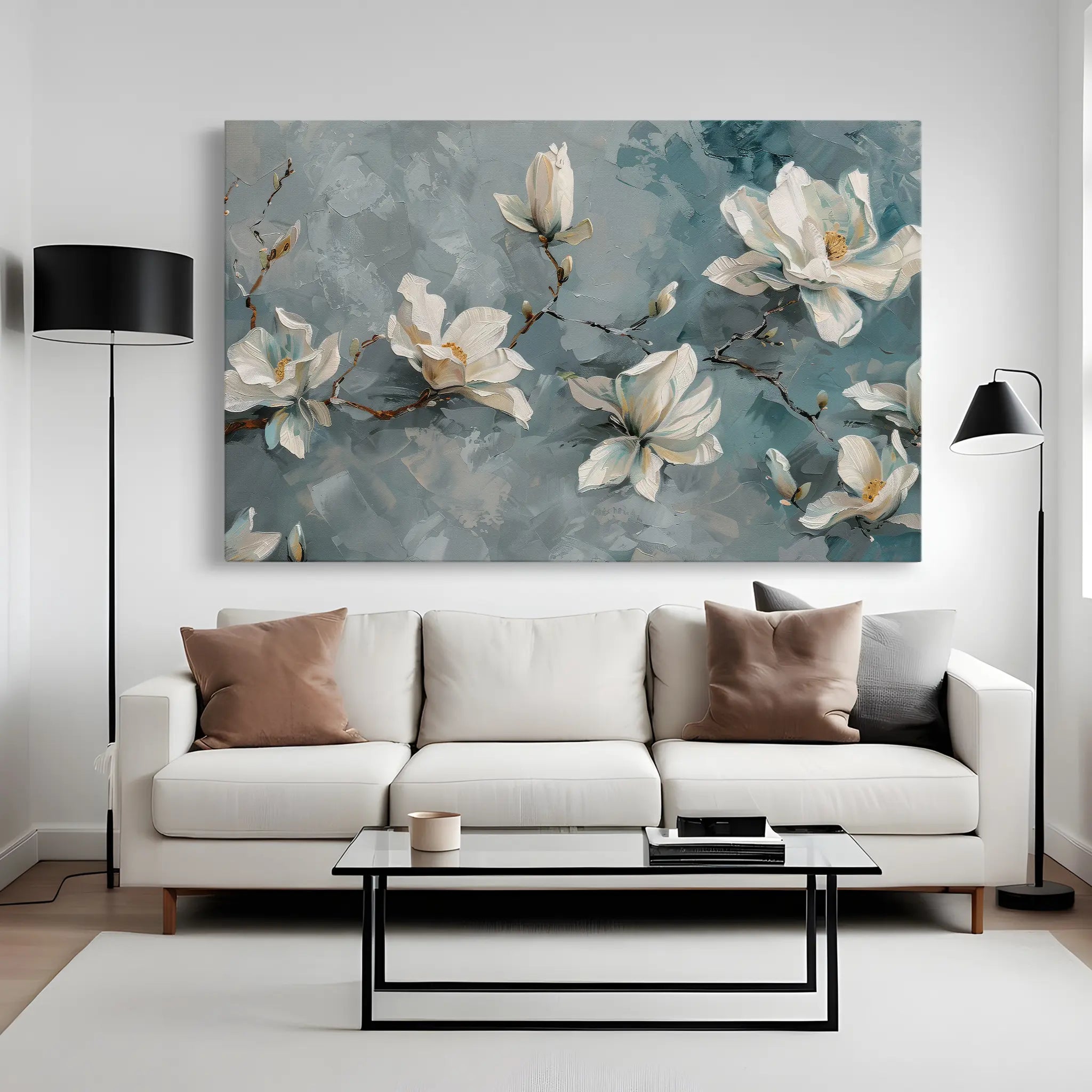 Floral Canvas Wall Art WAD366-F 90 x 60 cm / Stretched on hidden frame