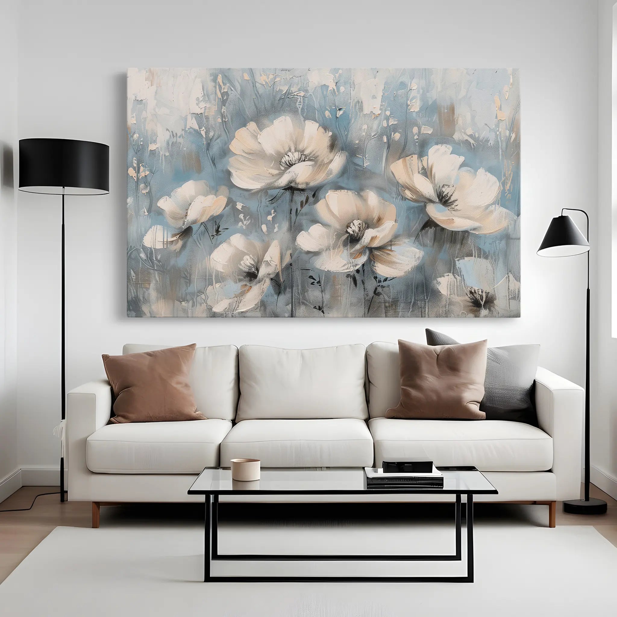 Floral Canvas Wall Art WAD367-F 90 x 60 cm / Stretched on hidden frame