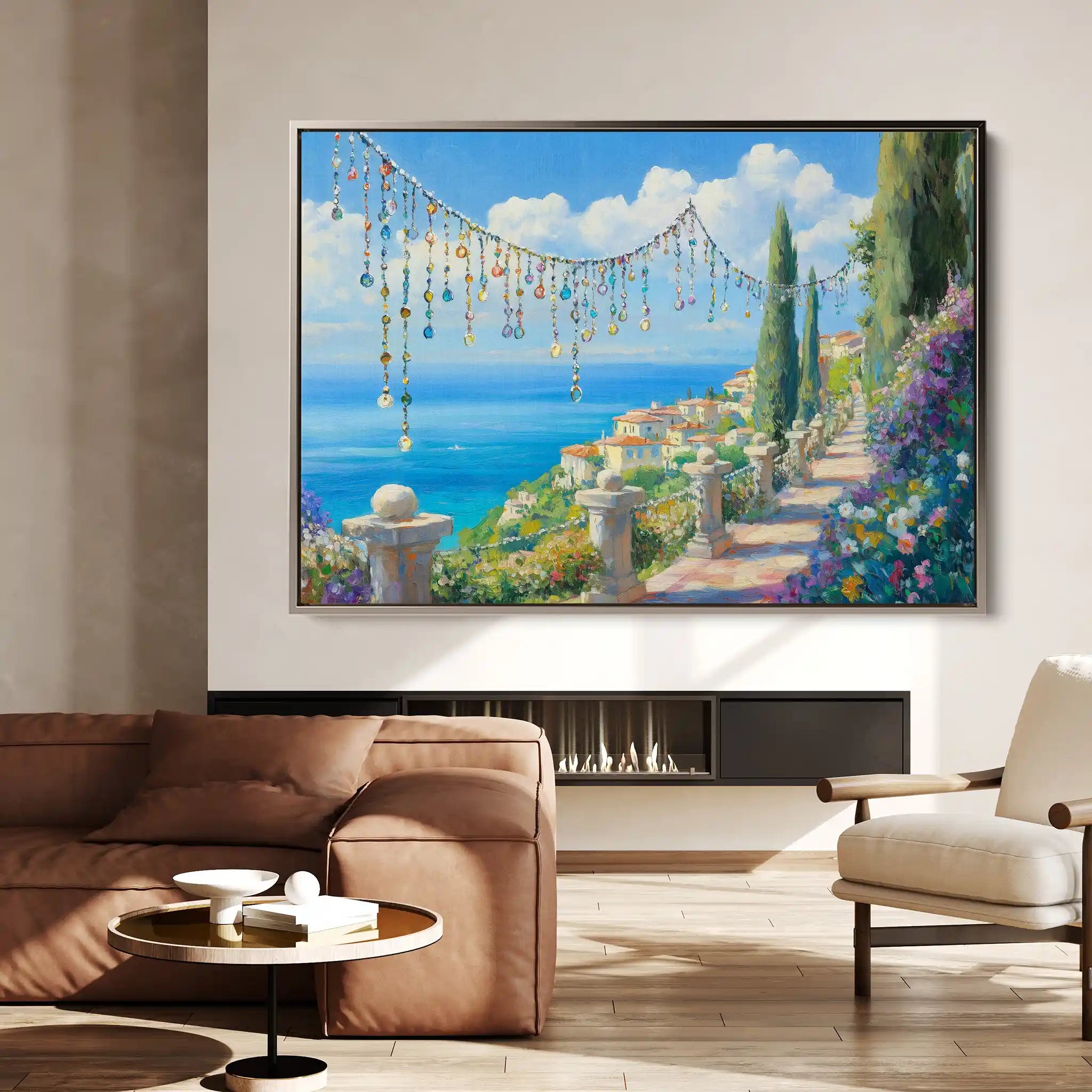 Landscape 367 Canvas Art 90 x 60 cm / Stretched on hidden frame