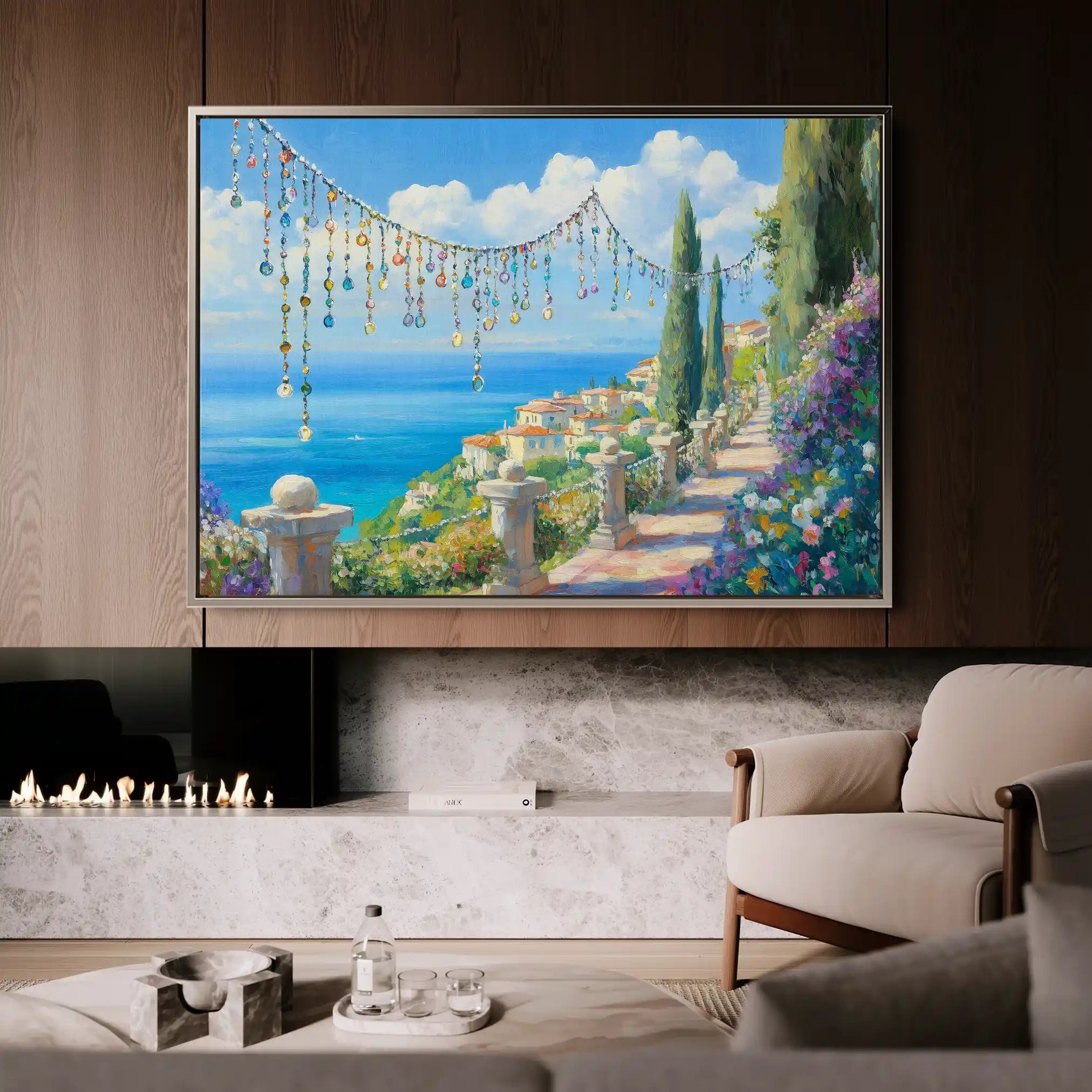 Landscape 367 Canvas Art 90 x 60 cm / Stretched on hidden frame